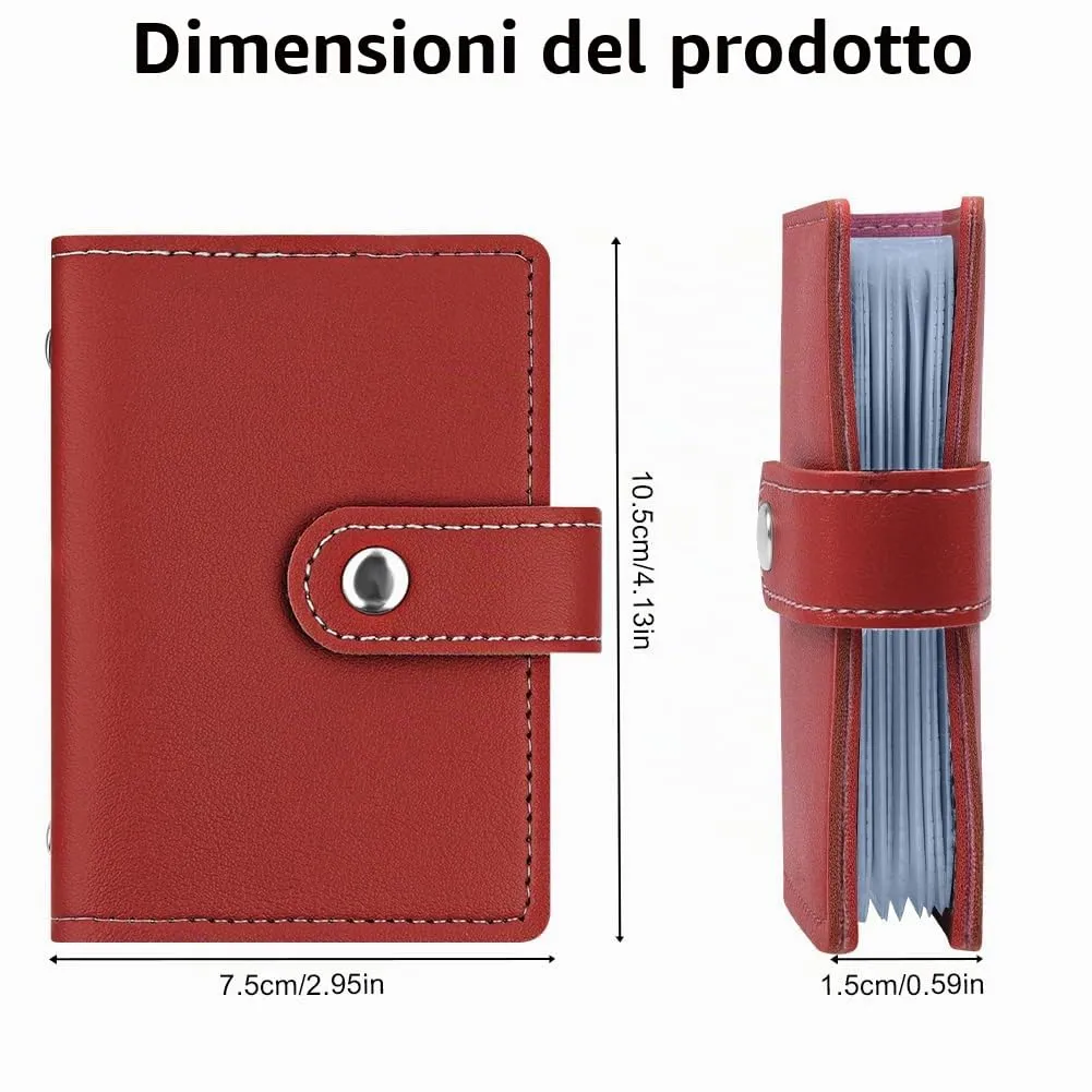 OSDUE Porta Carte di Credito in Pelle PU con Protezione RFID, 26 Scomparti - immagine 2