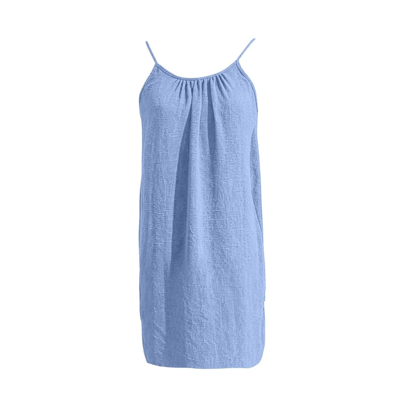 Generico Vestito Lungo Estivo Donna Senza Maniche - Viola Scuro - immagine 6