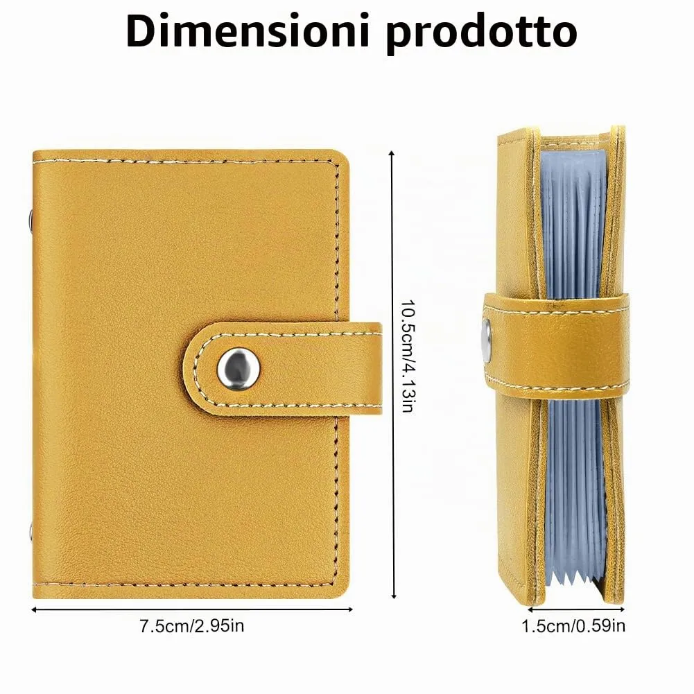 OSDUE Porta Carte di Credito in Pelle PU con Protezione RFID, 26 Scomparti - immagine 2