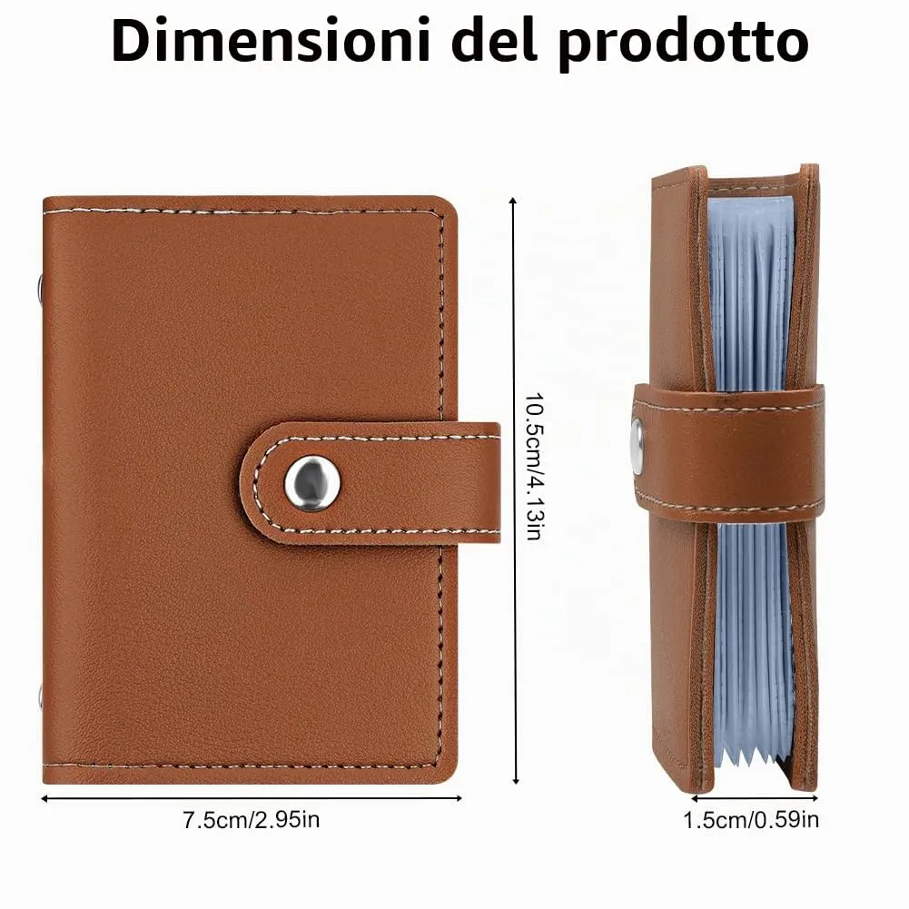 OSDUE Porta Carte di Credito in Pelle PU, Protezione RFID, 26 Scomparti - immagine 2