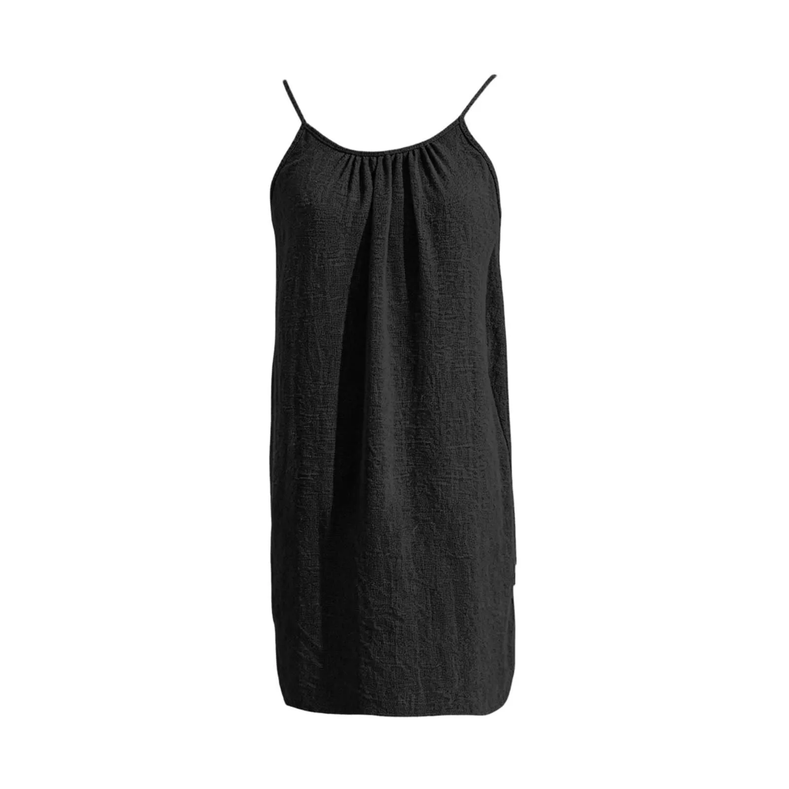 Generico Vestito Lungo Estivo Donna Senza Maniche, Nero - immagine 6