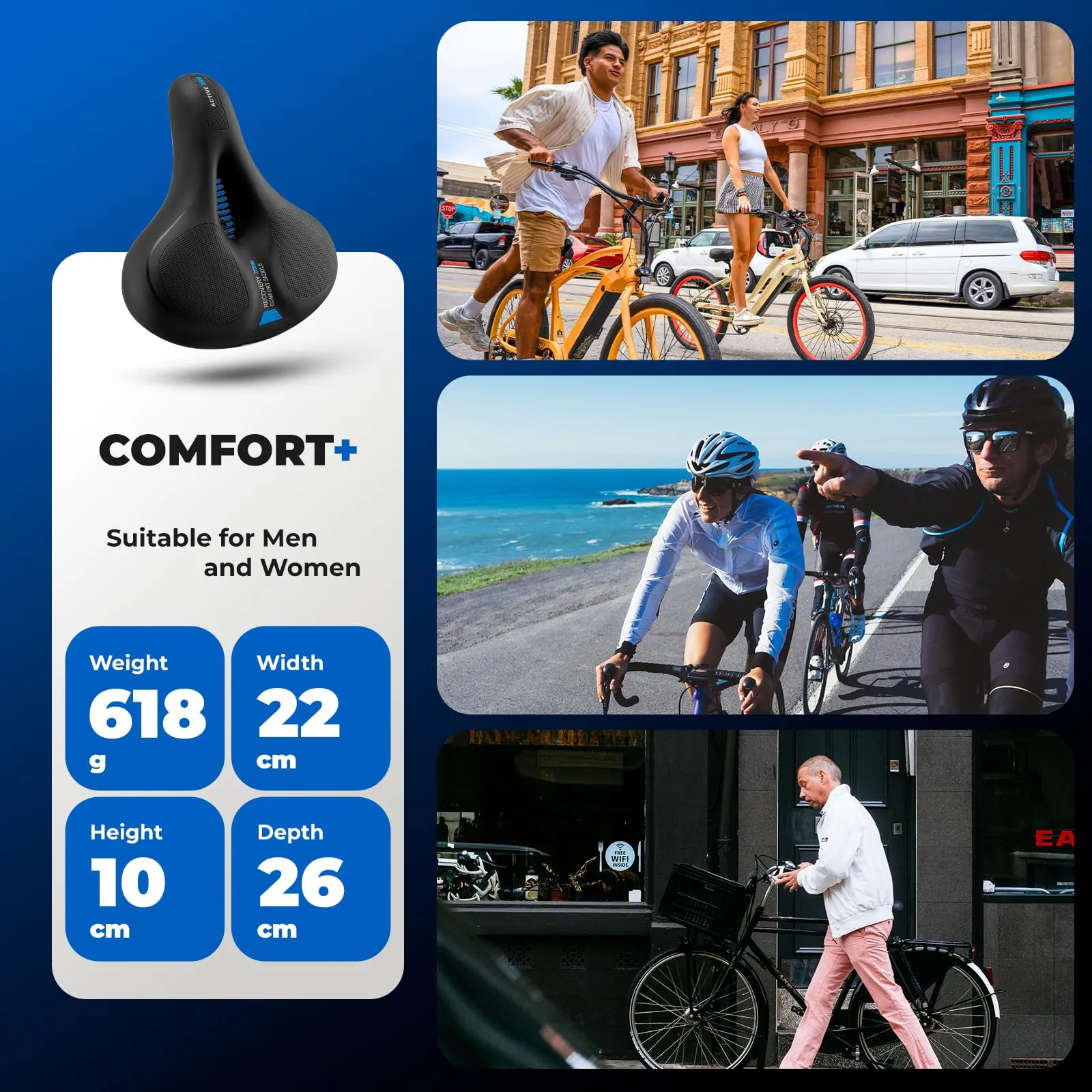 ROCKBROS Sella Bici Ergonomica in Gel per MTB e Bicicletta - immagine 8