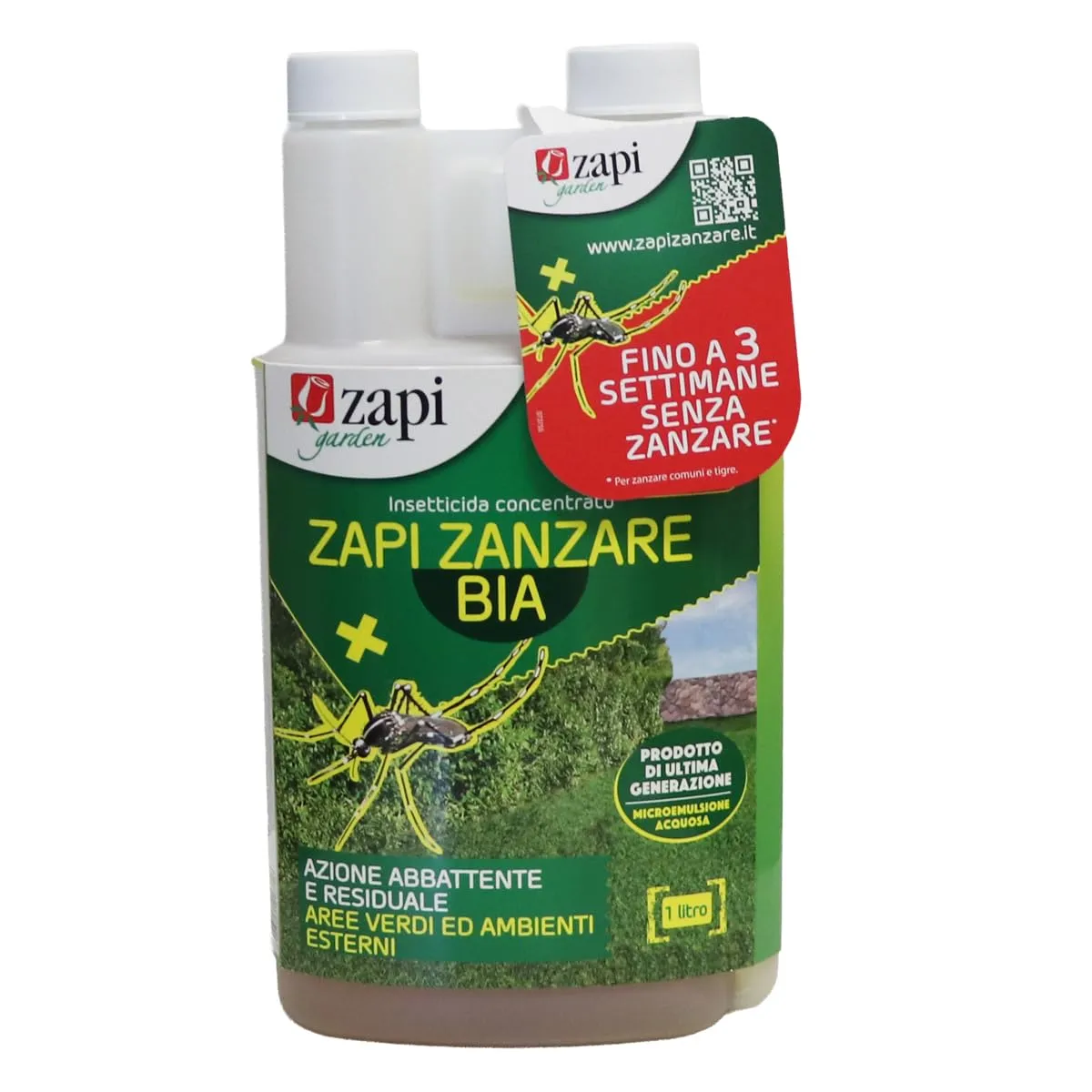 Zapi Garden Bia Verde Insetticida Concentrato per Zanzare, 1 Litro - immagine 1