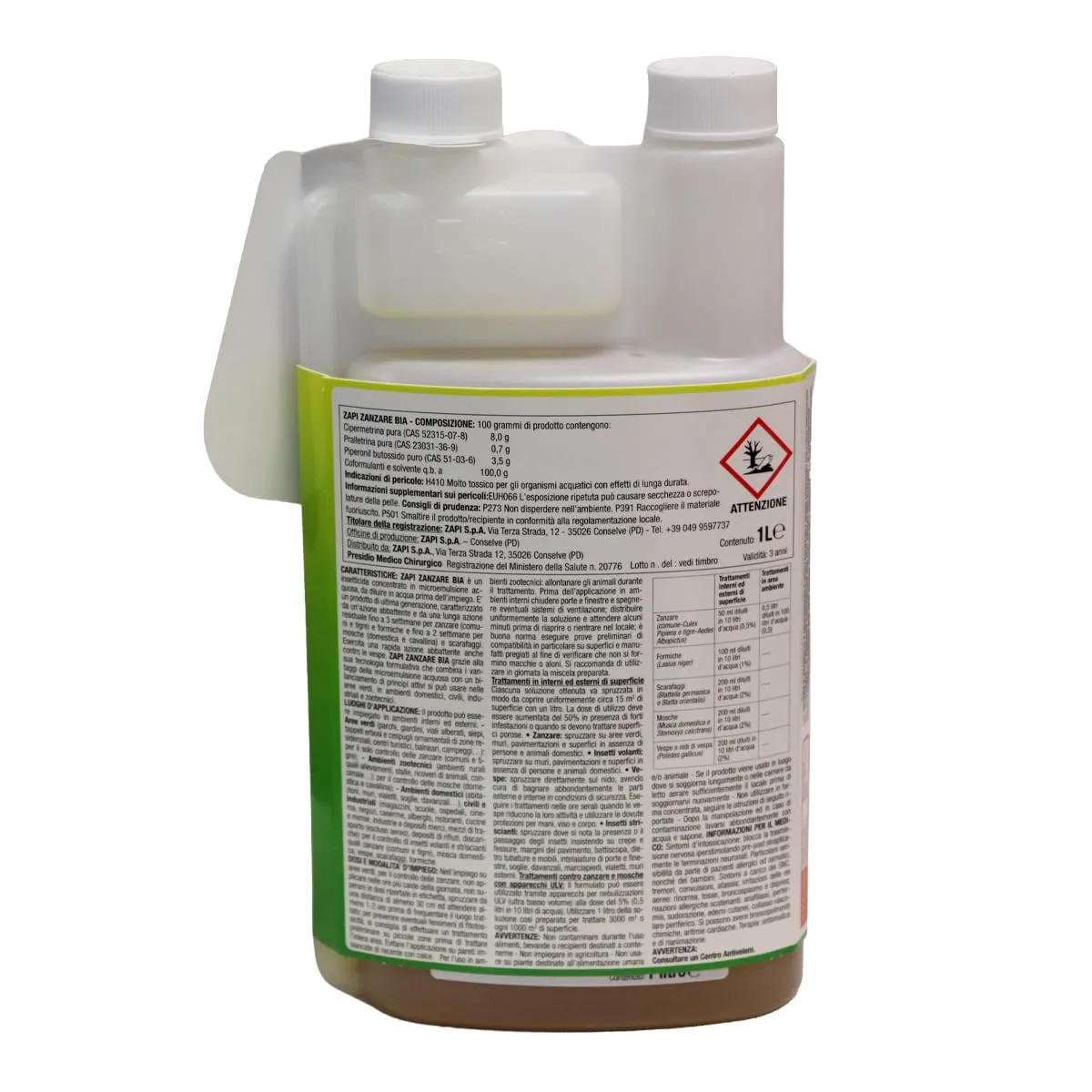 Zapi Garden Bia Verde Insetticida Concentrato per Zanzare, 1 Litro - immagine 2