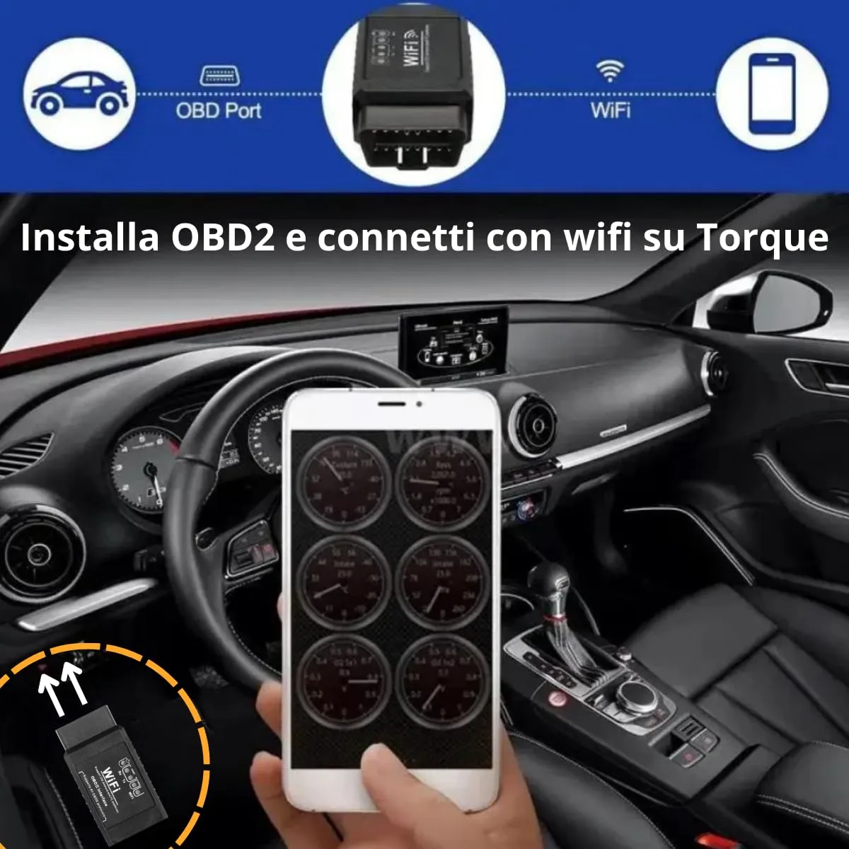 soleilx OBD2 WiFi ELM327 Scanner Diagnostica Auto per iOS Android Windows - immagine 4