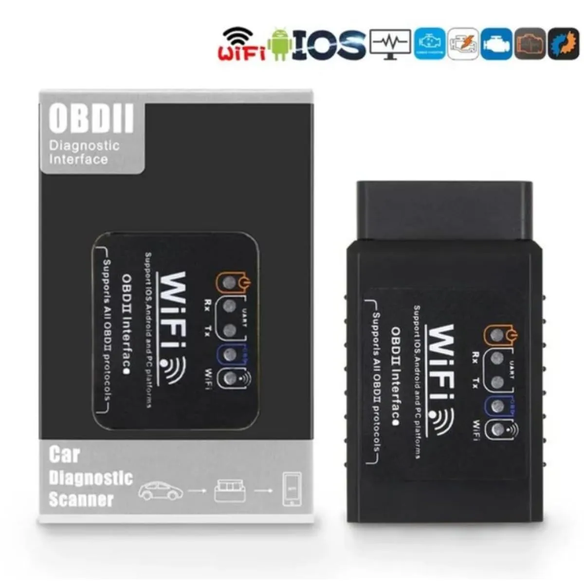 soleilx OBD2 WiFi ELM327 Scanner Diagnostica Auto per iOS Android Windows - immagine 5