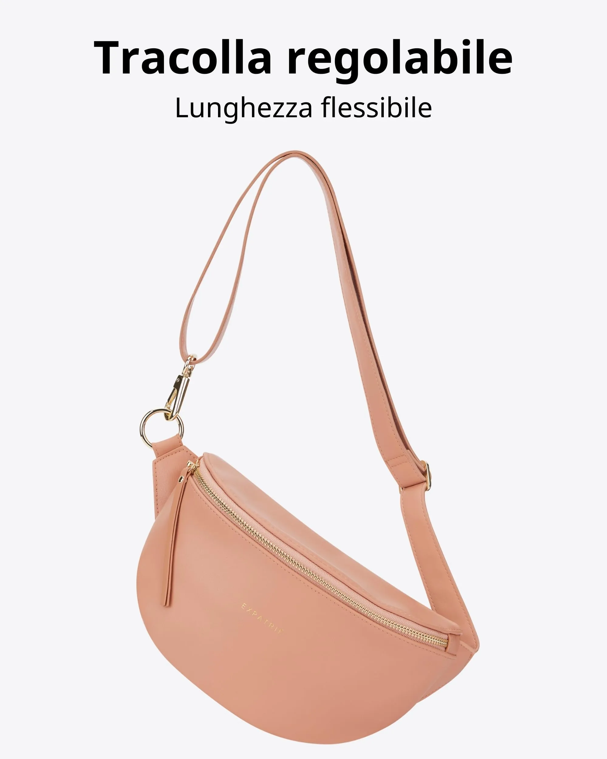 Expatrié Alice Small Marsupio Donna Rosa in Pelle Vegana - immagine 4