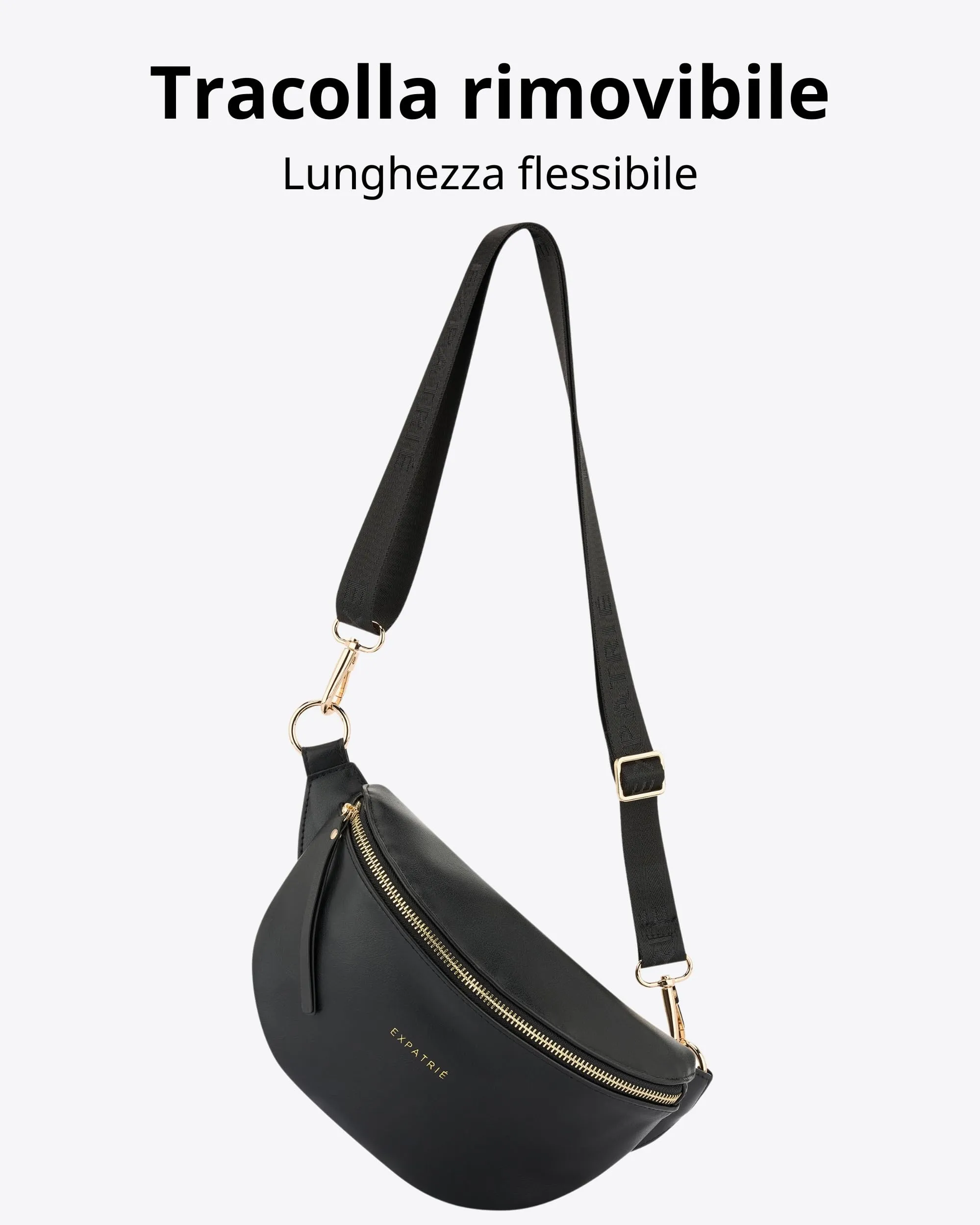 Expatrié Alice Small Marsupio Donna, Pelle Vegana, Creme - immagine 4