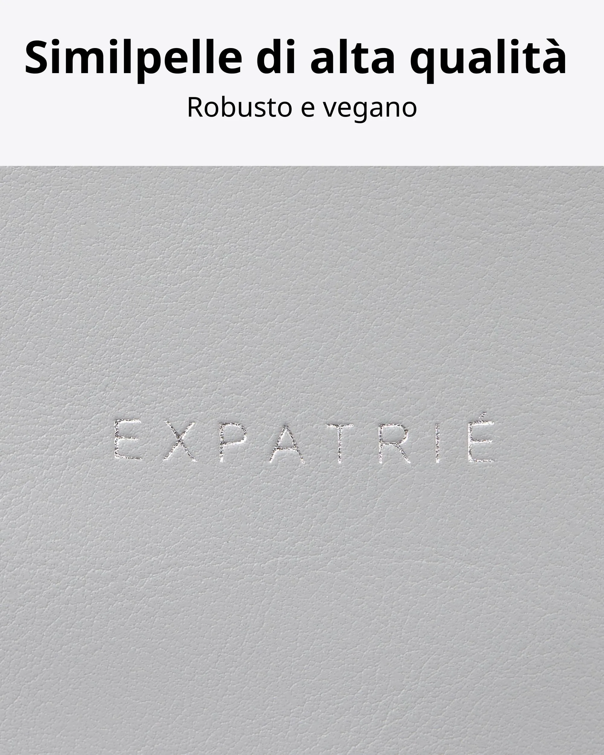 Expatrié Alice Small Marsupio Donna in Pelle Vegana, Grigio - immagine 7