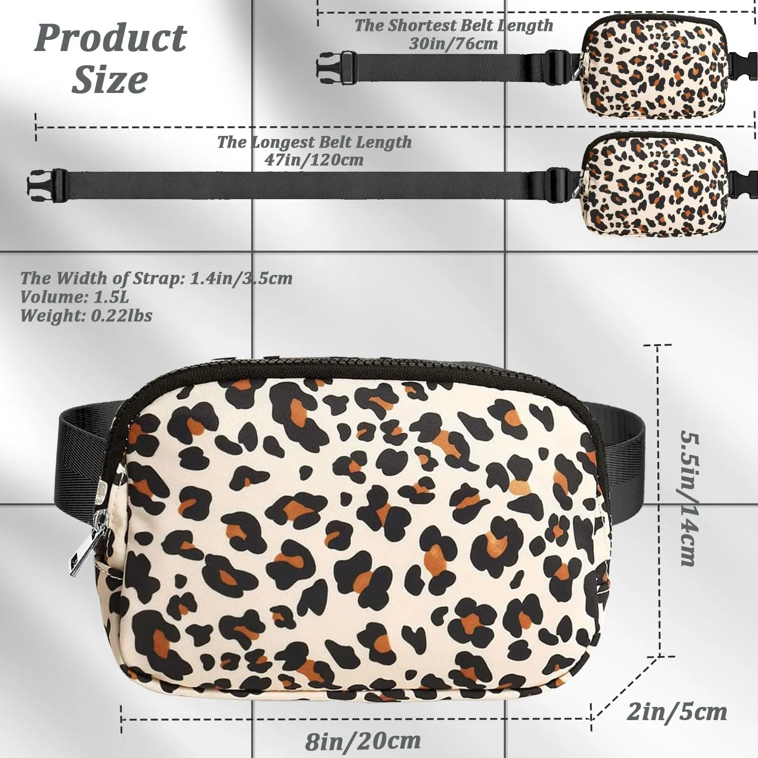 Favuit Mini Marsupio da Donna a Tracolla, Stampa Leopardata, Taglia Unica - immagine 7