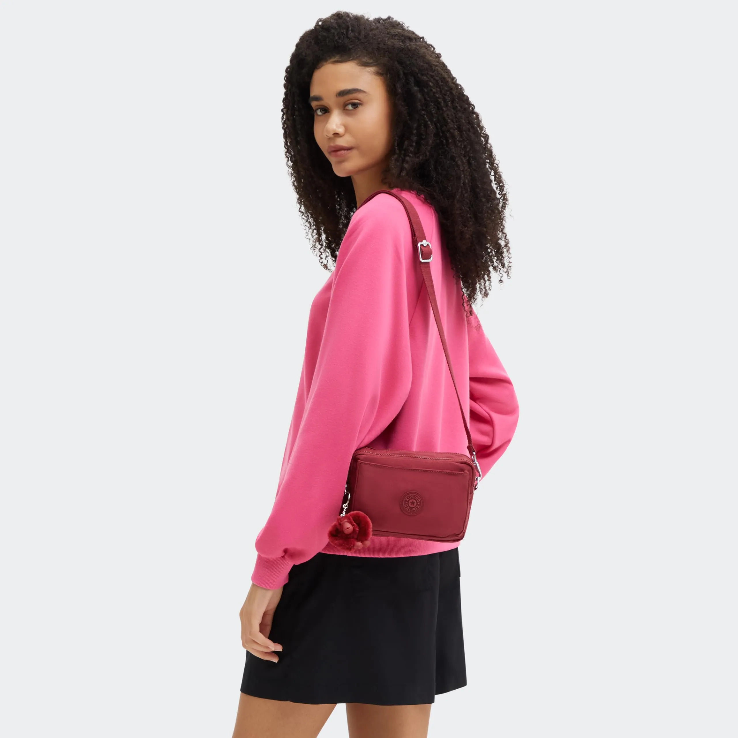 Kipling Abanu Multi Borsa a Tracolla e Marsupio, Funky Red - immagine 2