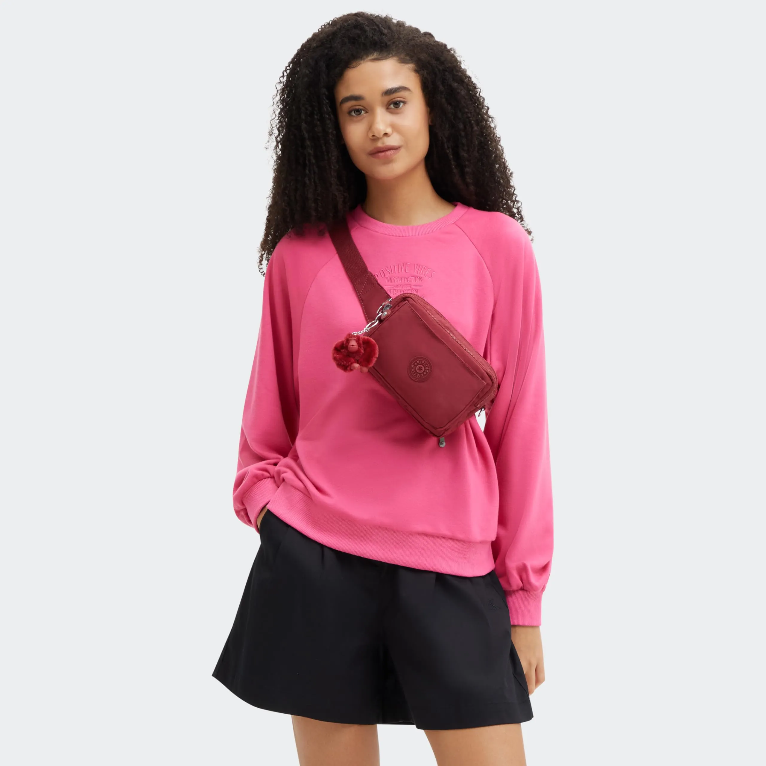 Kipling Abanu Multi Borsa a Tracolla e Marsupio, Funky Red - immagine 5
