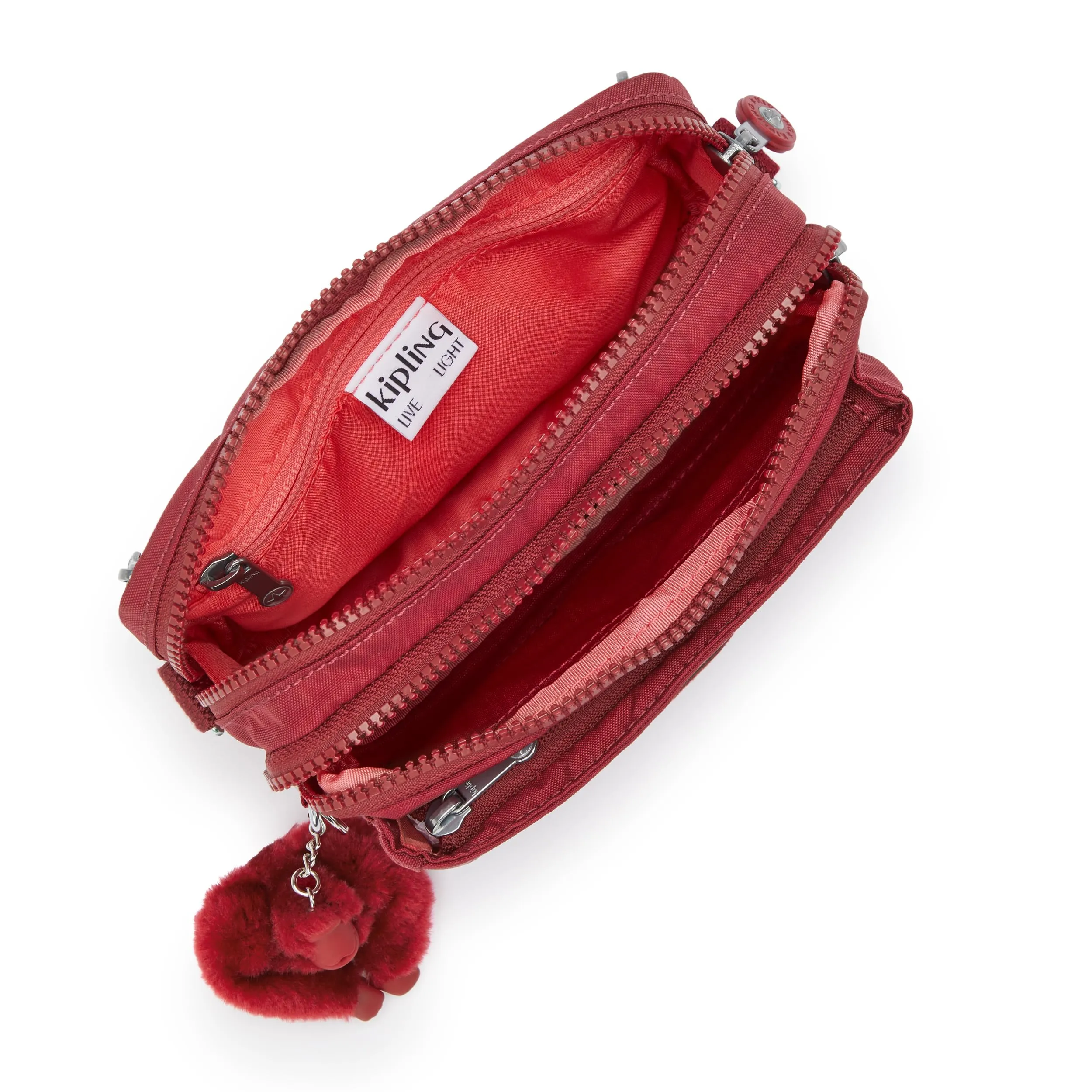 Kipling Abanu Multi Borsa a Tracolla e Marsupio, Funky Red - immagine 6