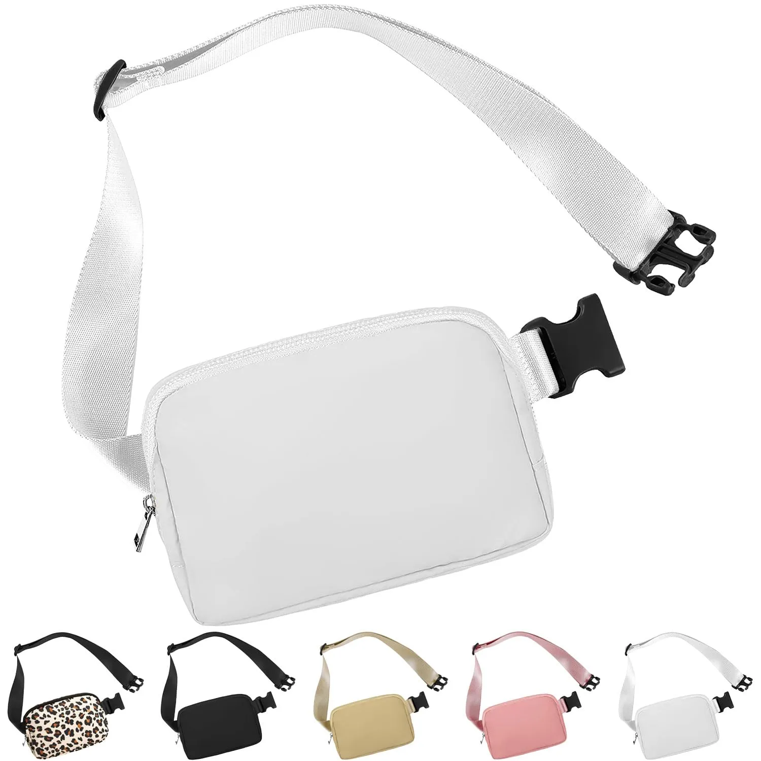 Favuit Mini Marsupio a Tracolla, Bianco, Taglia Unica - immagine 1