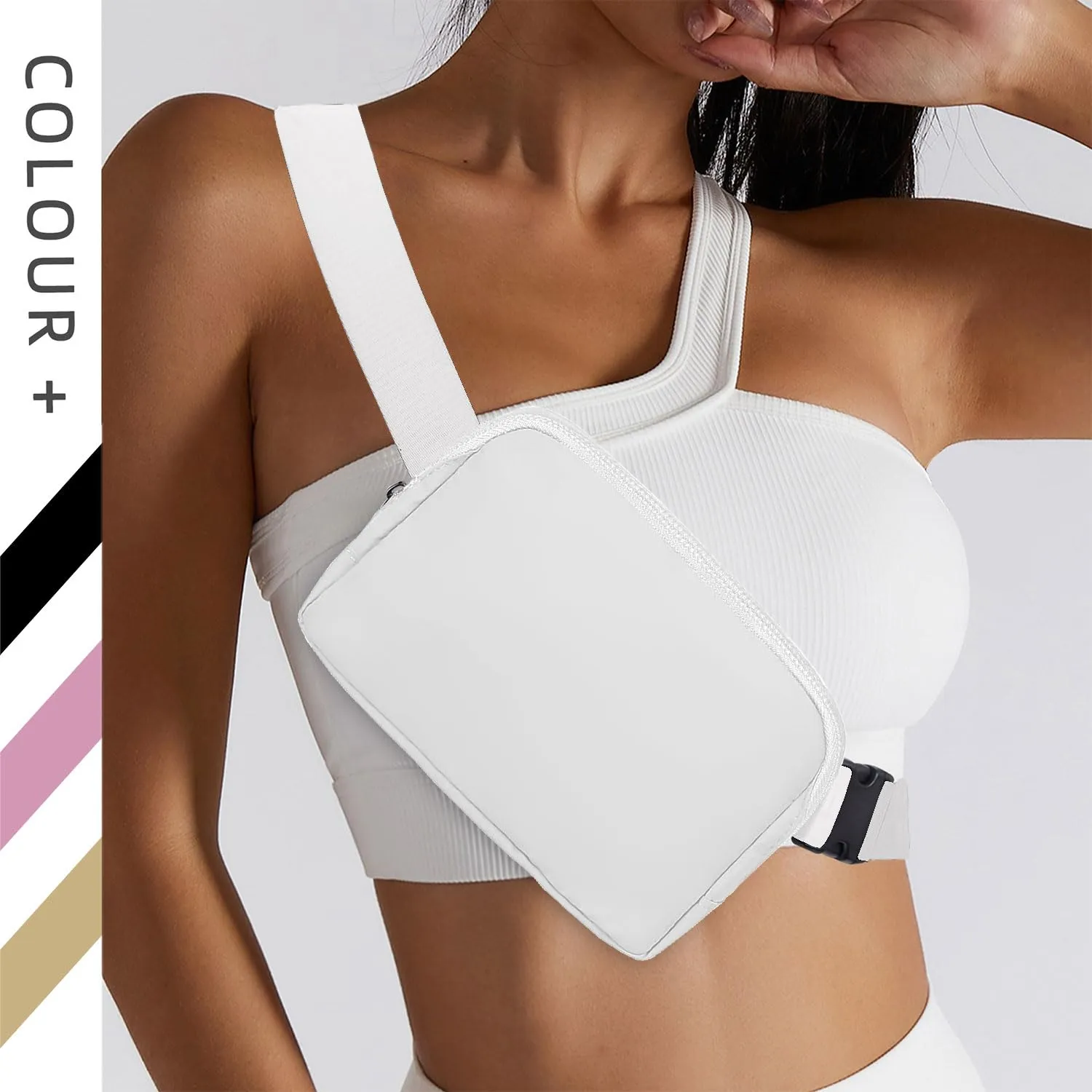 Favuit Mini Marsupio a Tracolla, Bianco, Taglia Unica - immagine 3