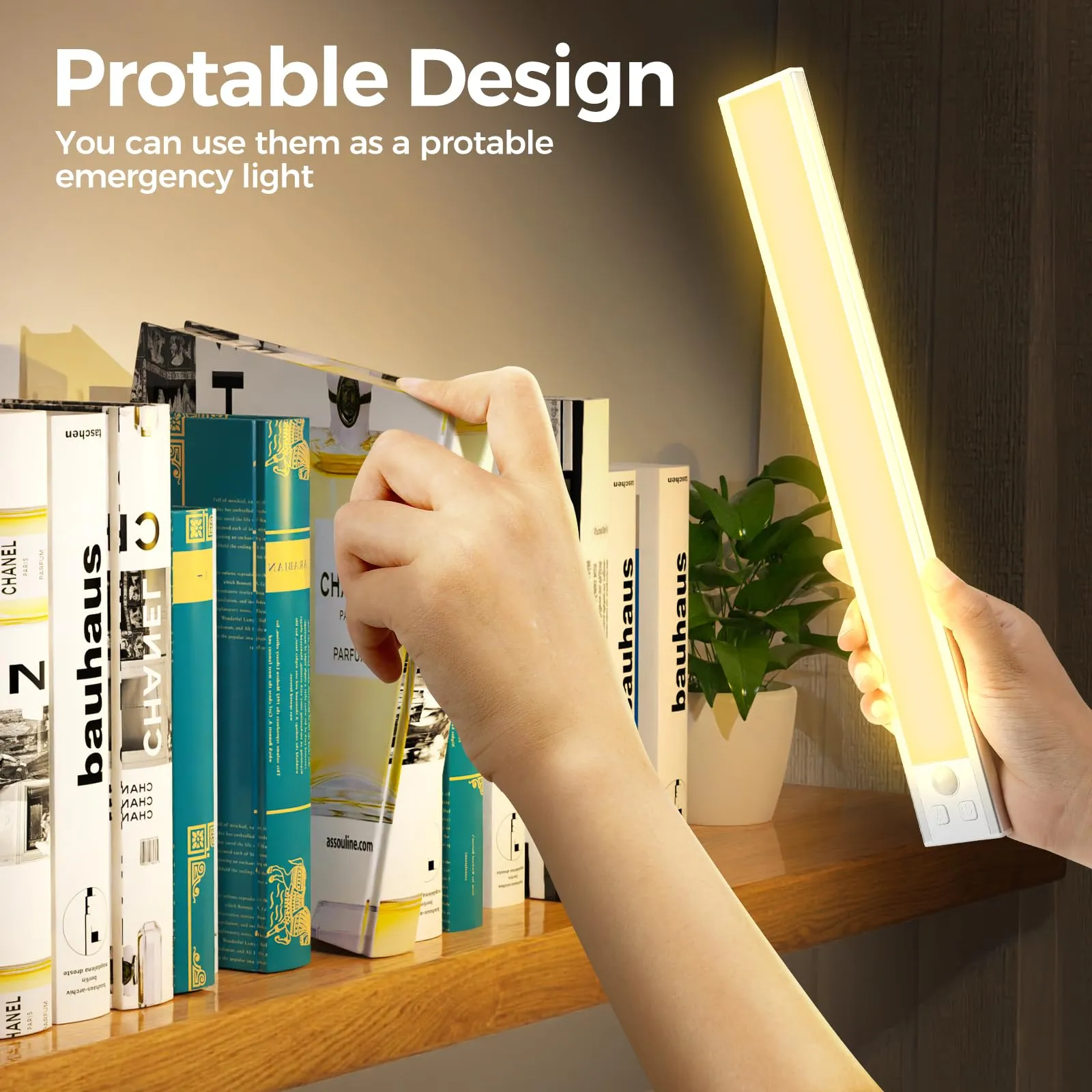 OUILA Luce Armadio LED con Sensore di Movimento, Sottopensile Cucina, 31cm, 2 Pezzi, 3000K - immagine 8