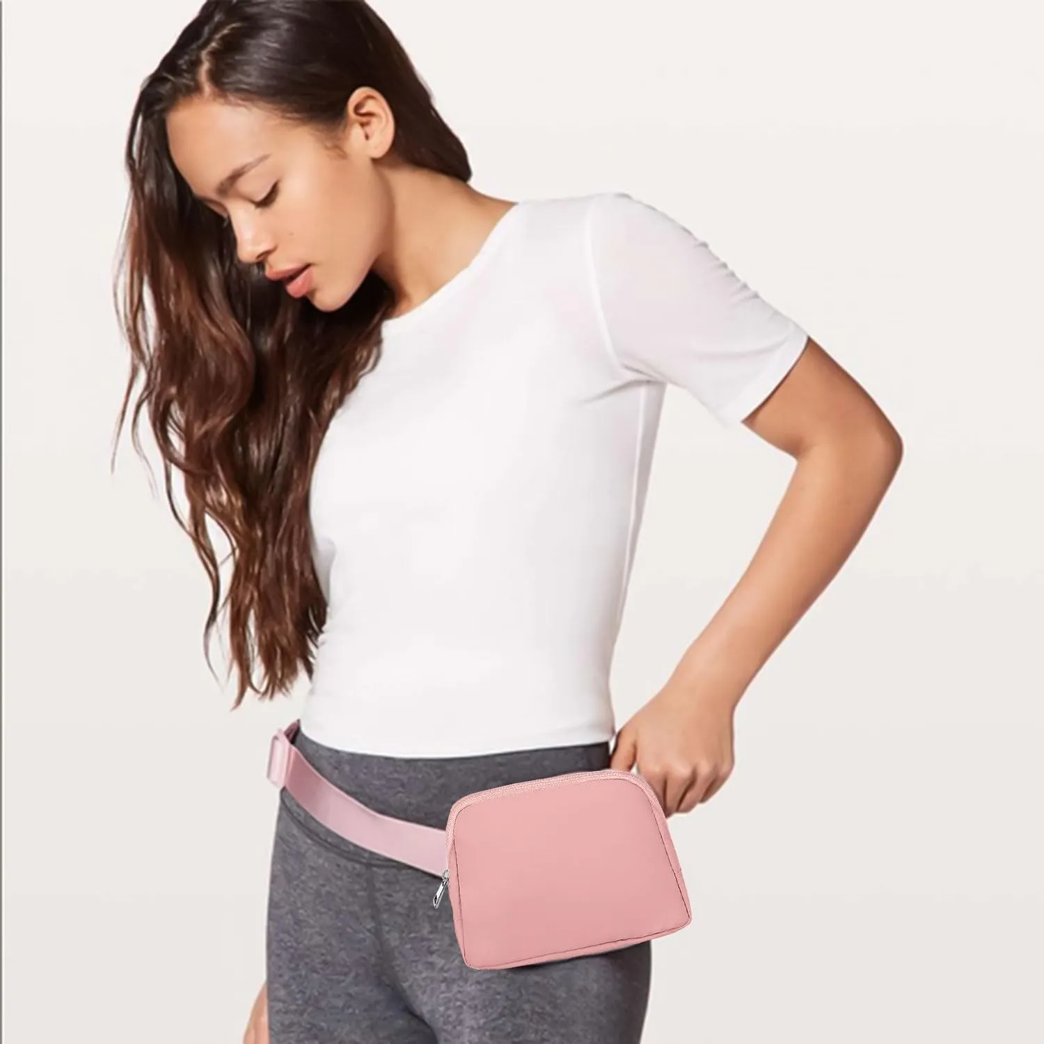 Favuit Marsupio Unisex Sportivo Regolabile, Rosa, Taglia Unica - immagine 9