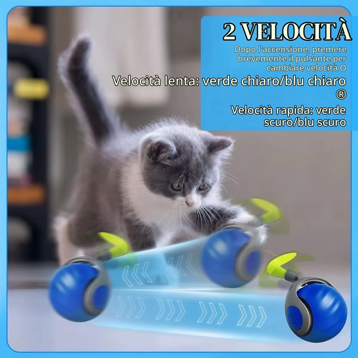 NEOVSUNY Giocattolo Interattivo per Gatti, Palla Elettrica Ricaricabile USB - immagine 5