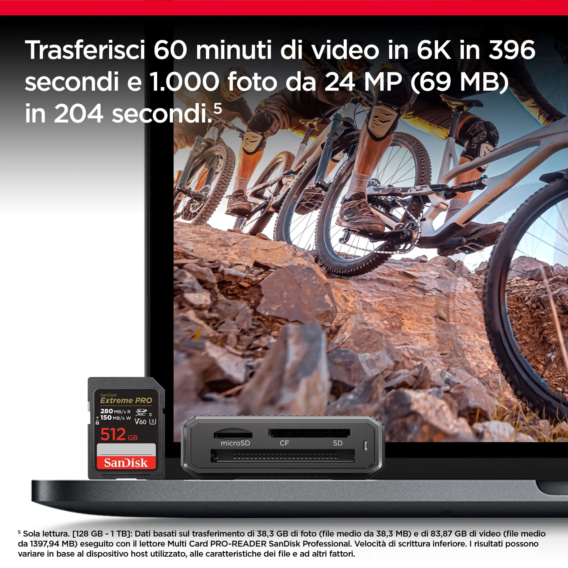 SanDisk Extreme PRO 512GB SDXC UHS-II Class 10 U3 V60 - immagine 4