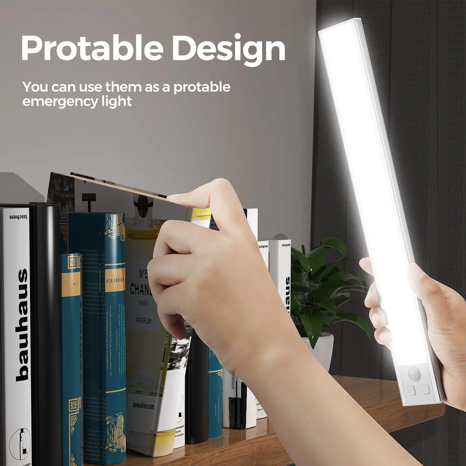 OUILA Luce Armadio LED con Sensore di Movimento, 31cm-2Pcs, Ricaricabile USB-C, 6500K - immagine 7
