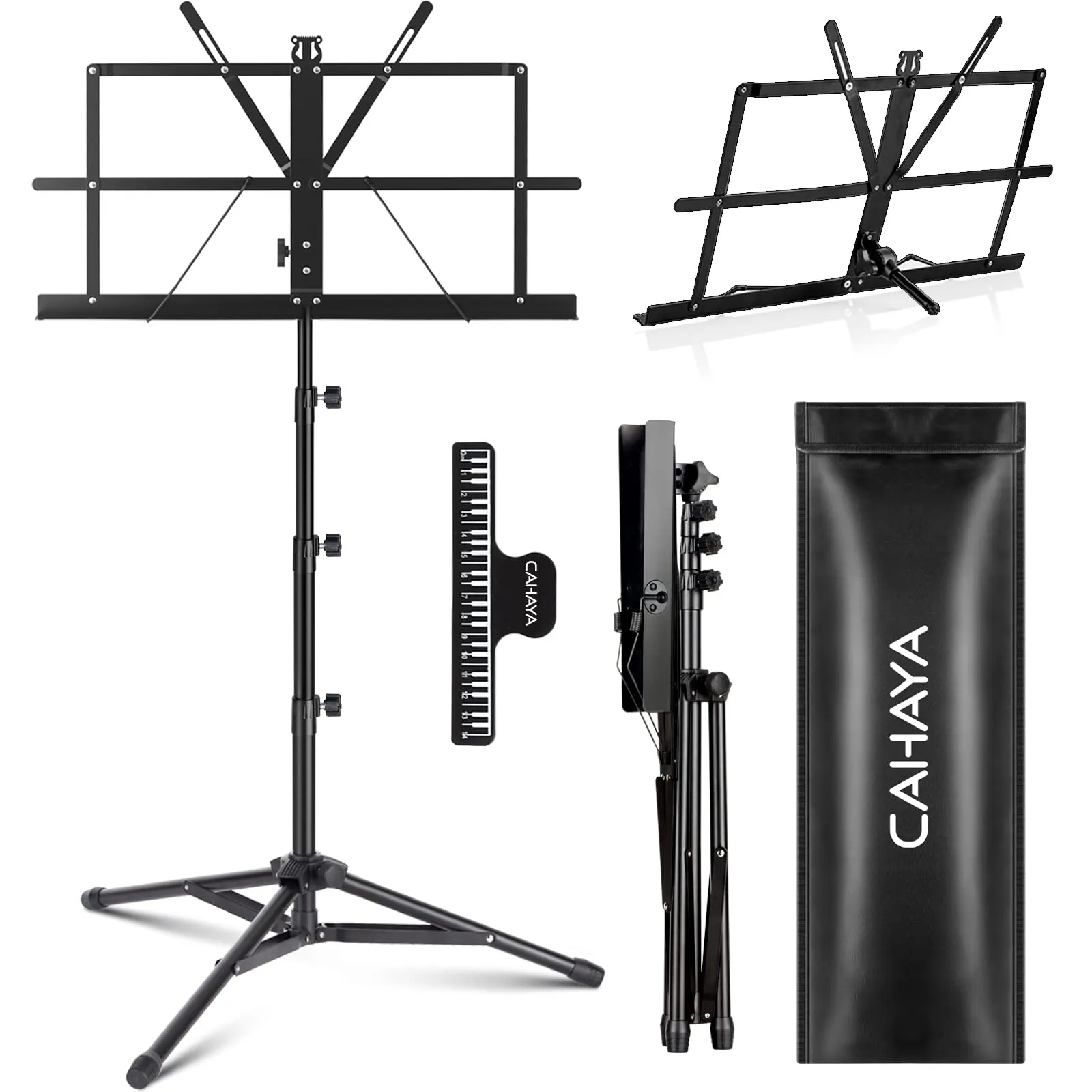 CAHAYA 2-in-1 Leggio Spartiti Musicali e Supporto da Tavolo, Altezza Regolabile 70-170cm con Borsa di Trasporto, Versione Superiore CY0305 - immagine 1