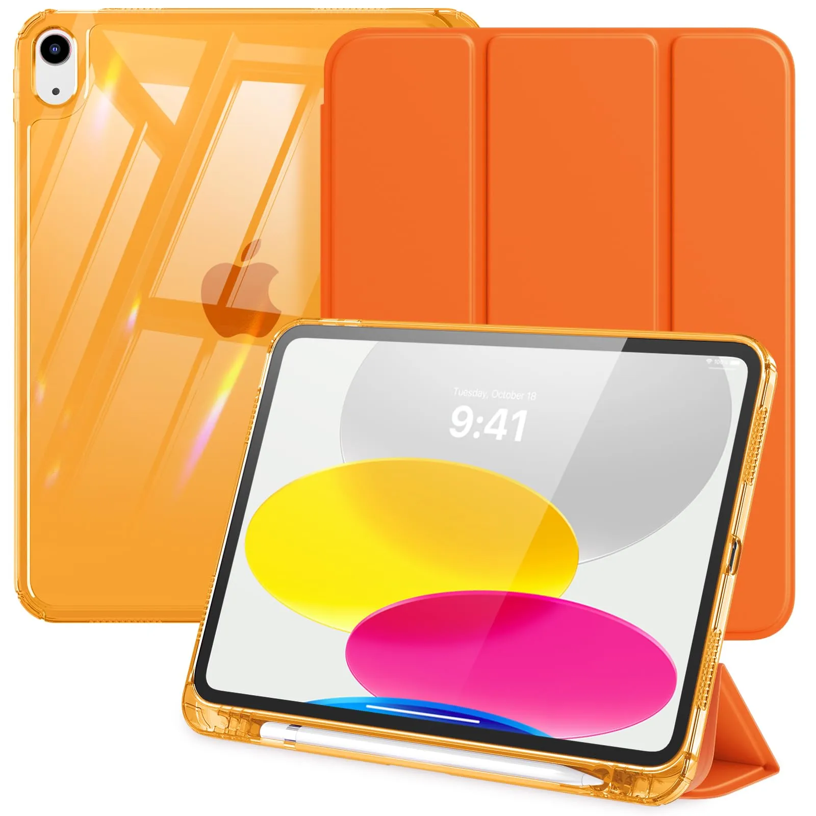 MoKo Cover per iPad 11ª Gen 11" e iPad 10ª Gen 10,9", Arancione - immagine 1