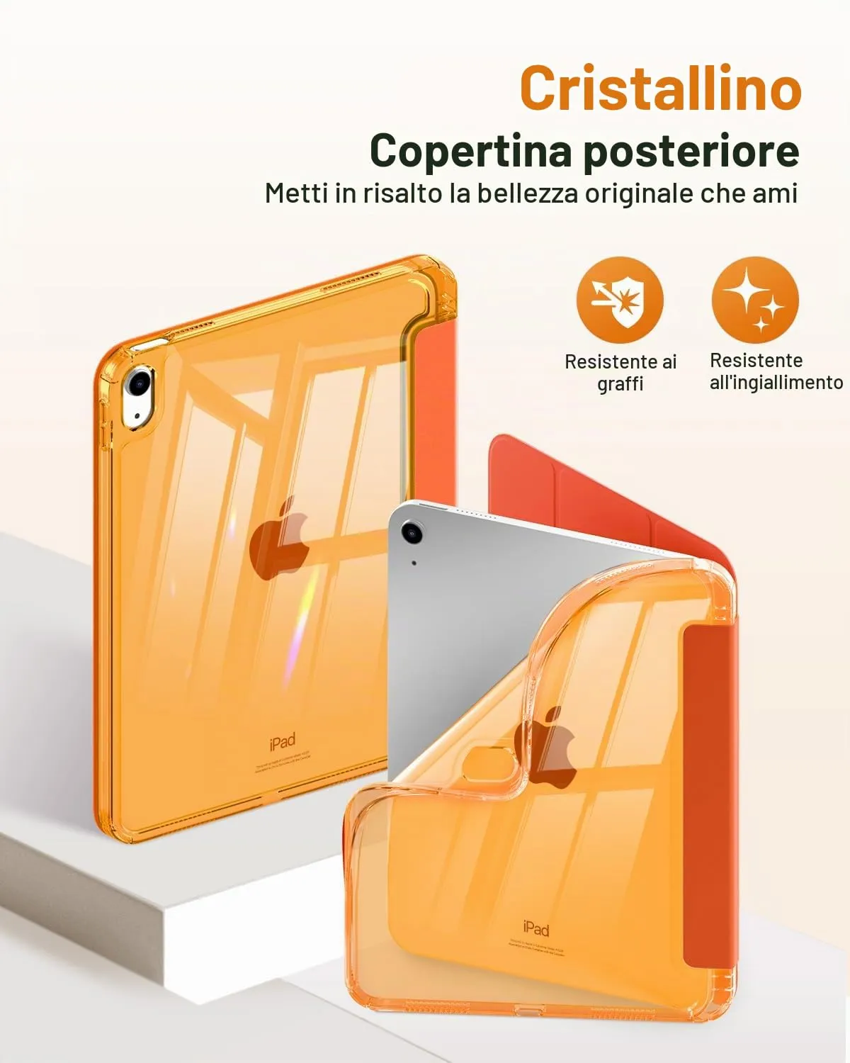 MoKo Cover per iPad 11ª Gen 11" e iPad 10ª Gen 10,9", Arancione - immagine 3