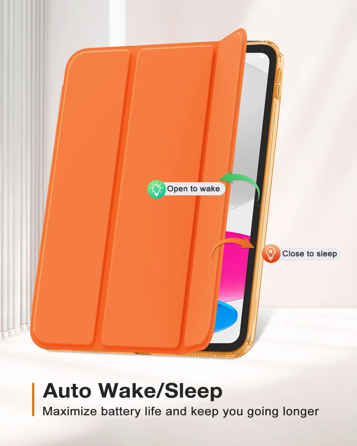 MoKo Cover per iPad 11ª Gen 11" e iPad 10ª Gen 10,9", Arancione - immagine 7