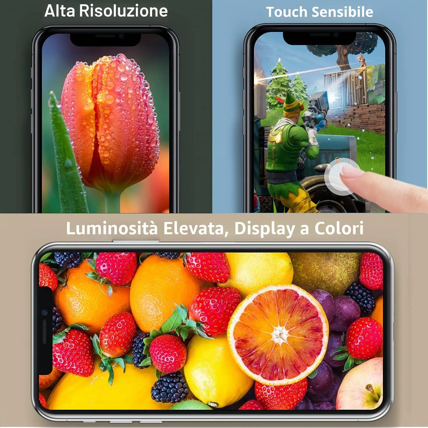 Brinonac Display LCD 6,5" per iPhone XS Max Kit Sostituzione Digitizer - immagine 3