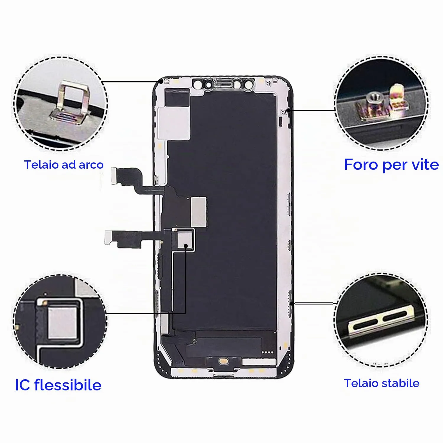Brinonac Display LCD 6,5" per iPhone XS Max Kit Sostituzione Digitizer - immagine 7