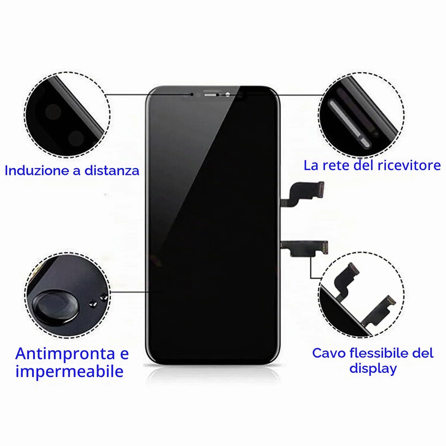 Brinonac Display LCD 6,5" per iPhone XS Max Kit Sostituzione Digitizer - immagine 8