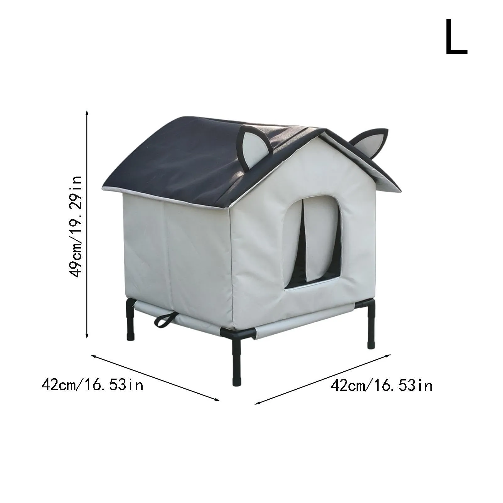 Hravox Cuccia Gatto Esterno Impermeabile e Isolata, Casetta Rialzata Antivento - immagine 7