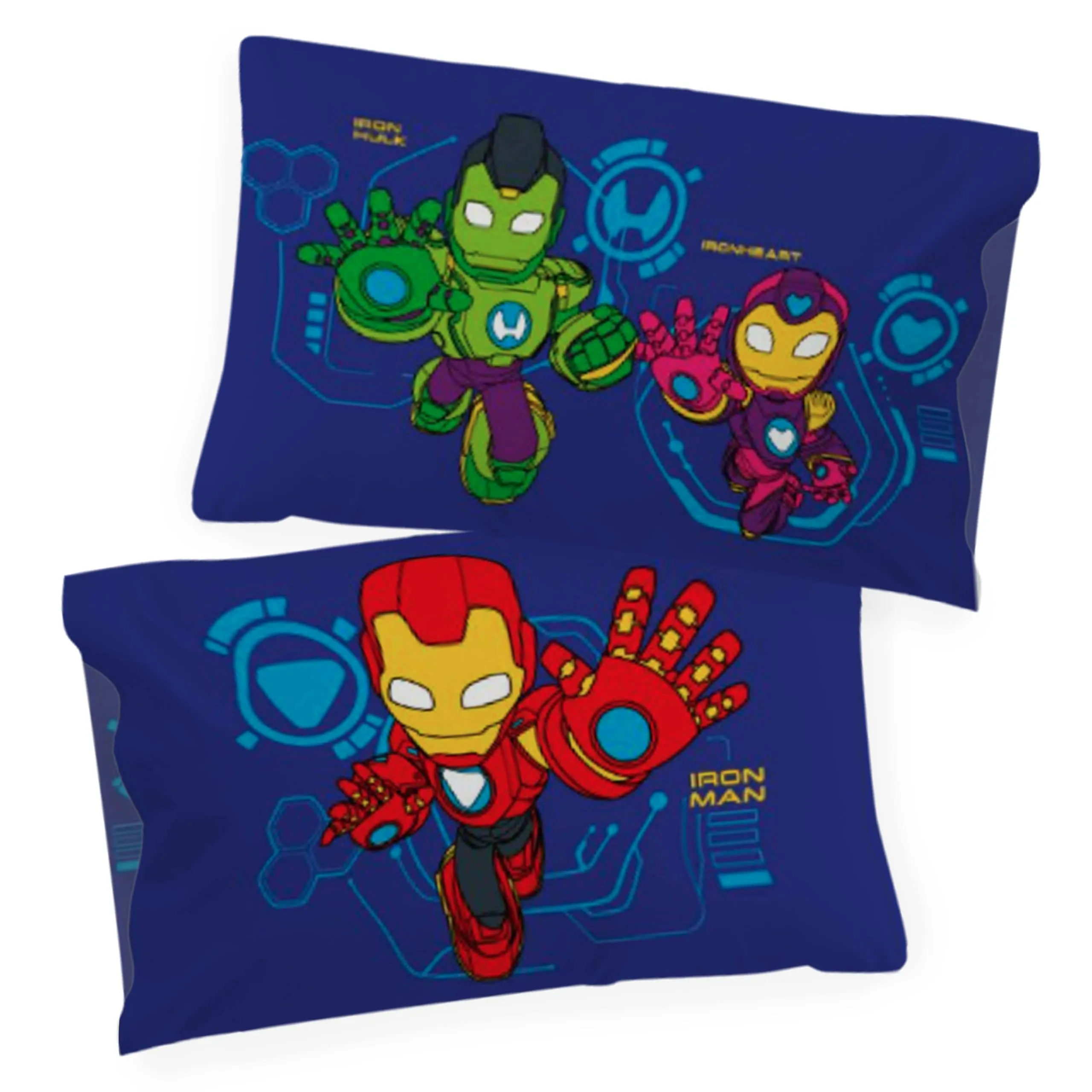 Jay Franco Marvel Iron Man e i suoi fantastici amici Set Lenzuola per Letto Singolo, Blu, 2 Pezzi - immagine 2