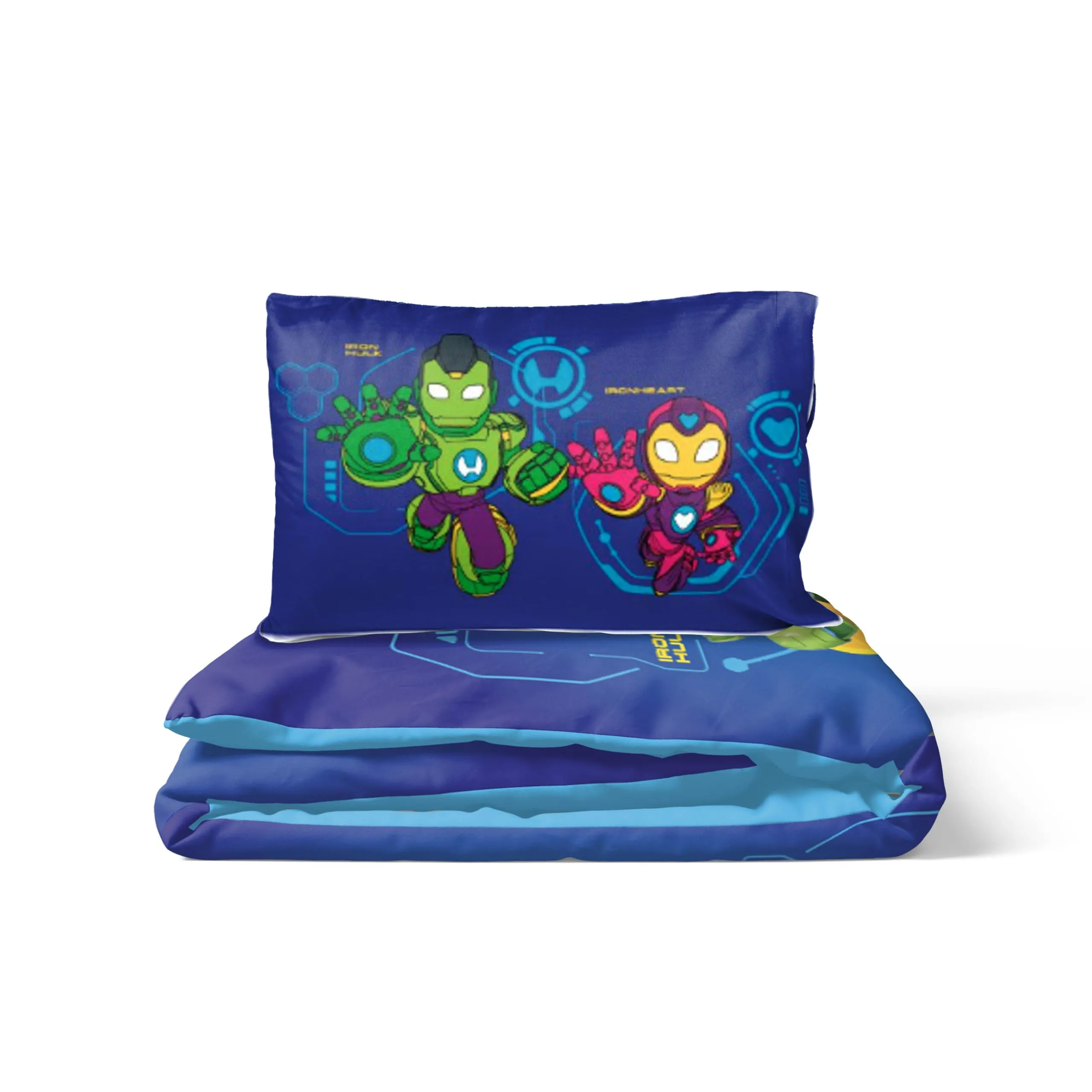 Jay Franco Marvel Iron Man e i suoi fantastici amici Set Lenzuola per Letto Singolo, Blu, 2 Pezzi - immagine 5