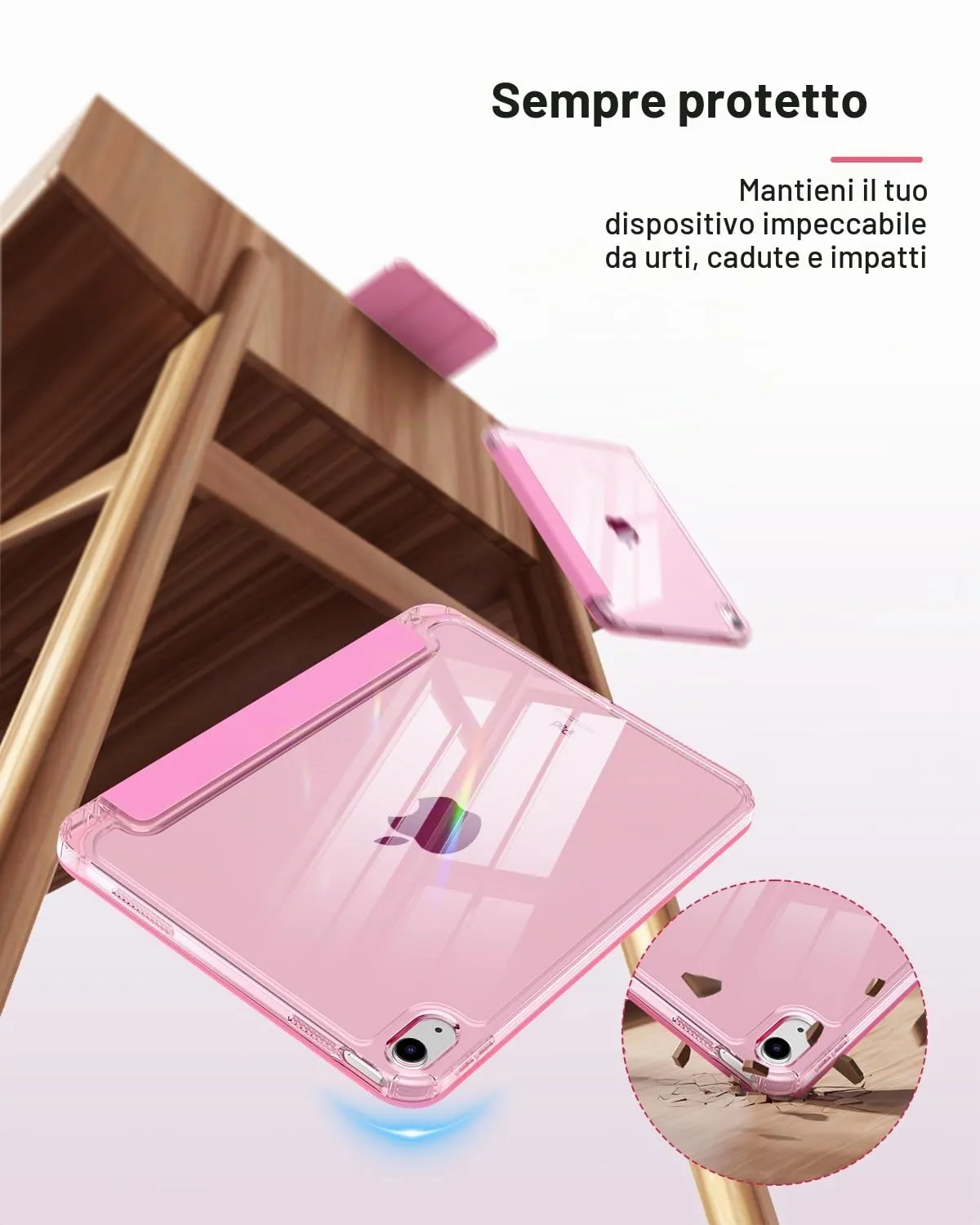 MoKo Cover per iPad 11a Gen 11" e iPad 10a Gen 10.9", Peonía - immagine 4