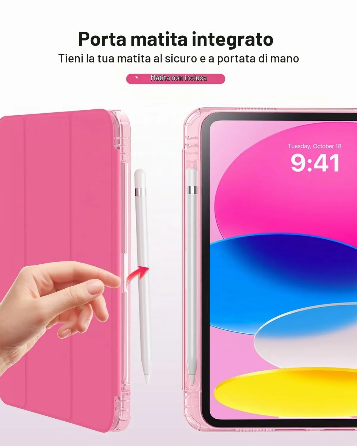 MoKo Cover per iPad 11a Gen 11" e iPad 10a Gen 10.9", Peonía - immagine 8