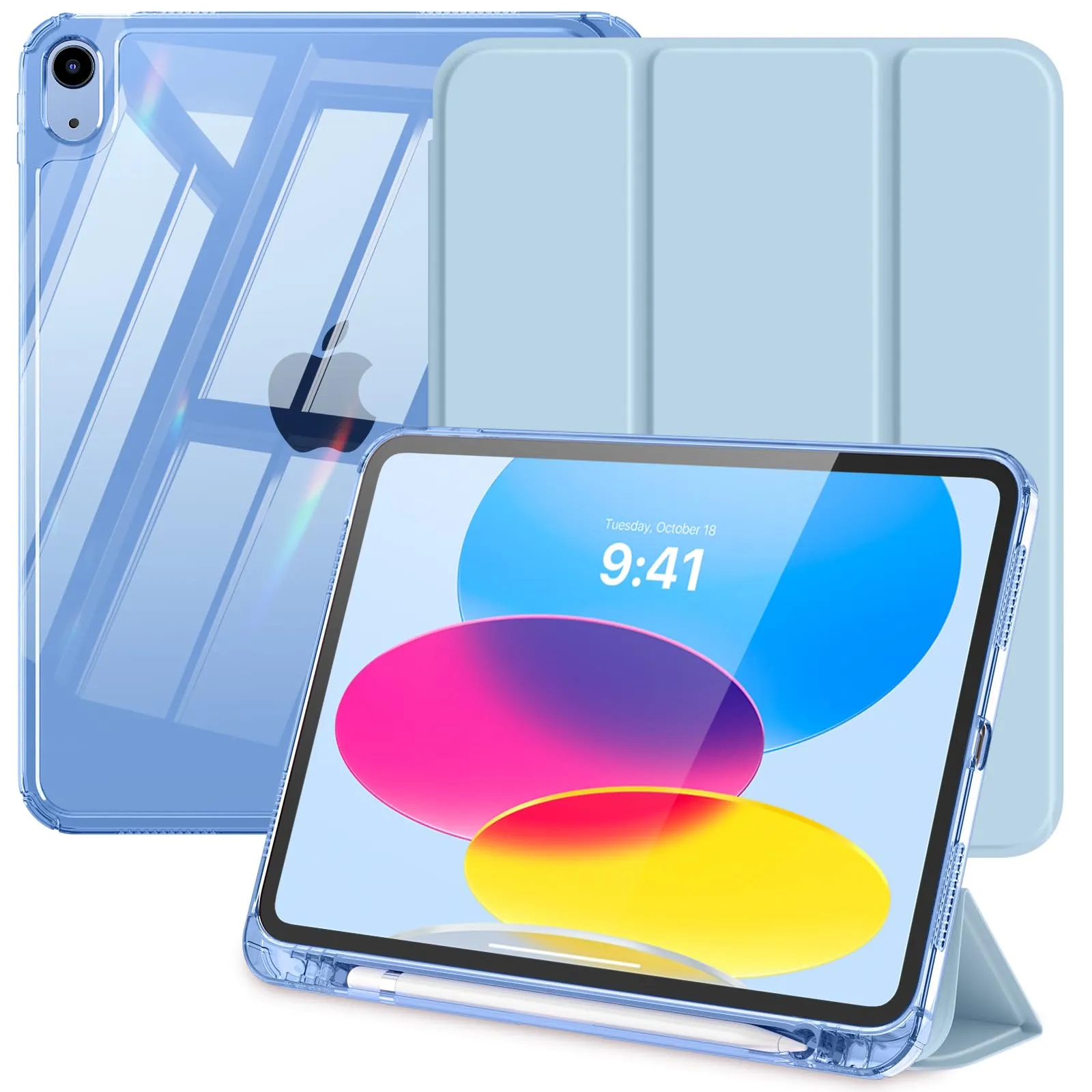 MoKo Custodia per iPad 11 Gen 11" (2025) e iPad 10 Gen 10.9" (2022), Cielo Blu - immagine 1