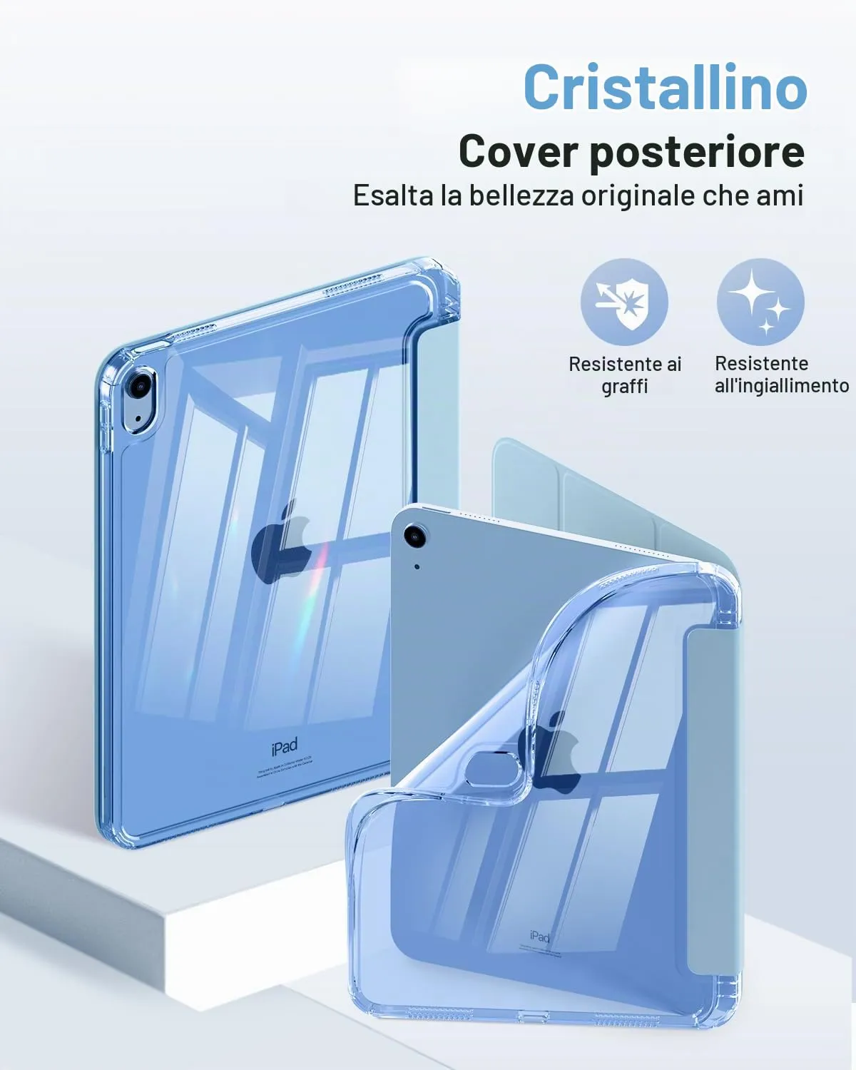 MoKo Custodia per iPad 11 Gen 11" (2025) e iPad 10 Gen 10.9" (2022), Cielo Blu - immagine 3