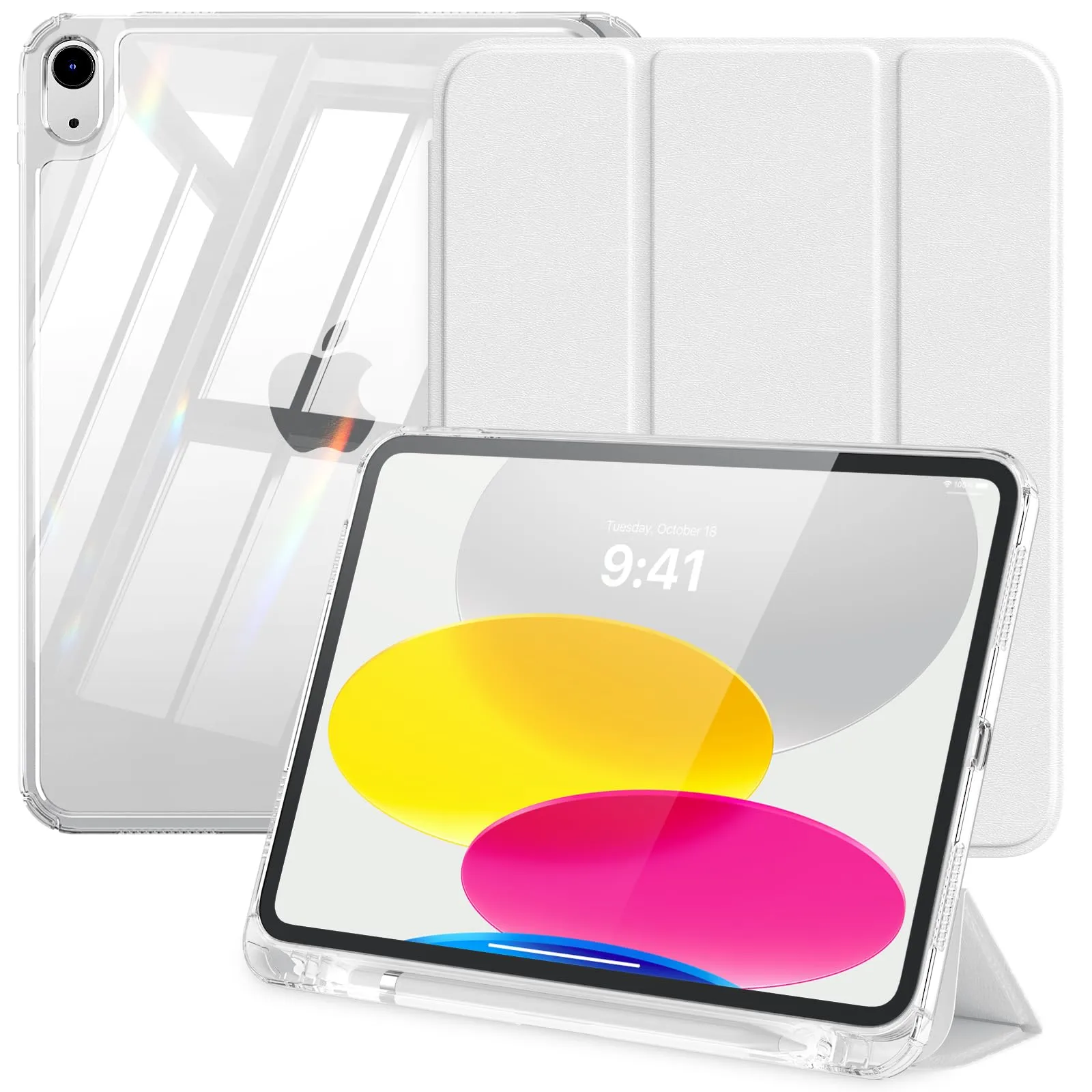 MoKo Cover per iPad 11a Gen 11" e iPad 10a Gen 10.9", Bianco - immagine 1
