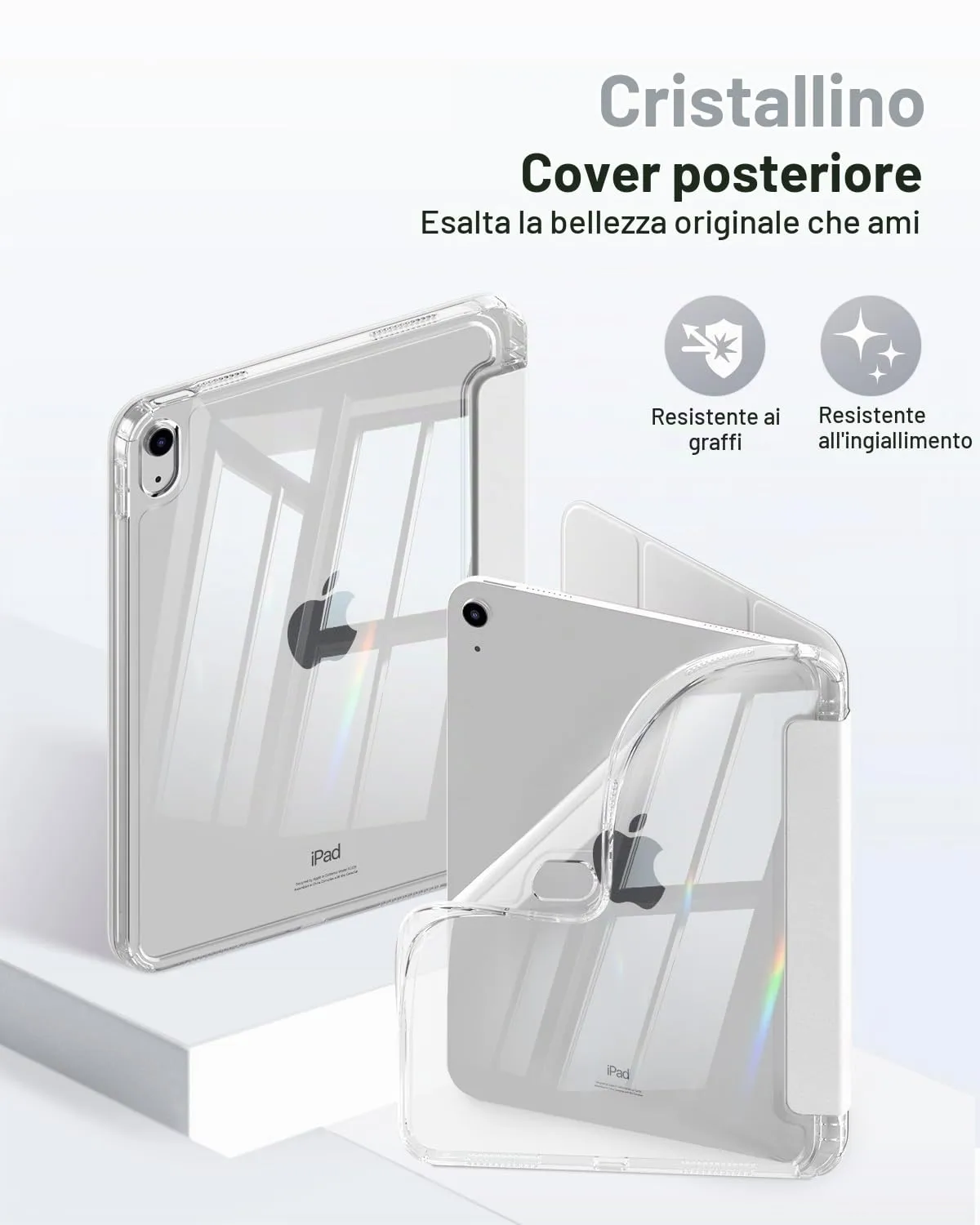 MoKo Cover per iPad 11a Gen 11" e iPad 10a Gen 10.9", Bianco - immagine 3