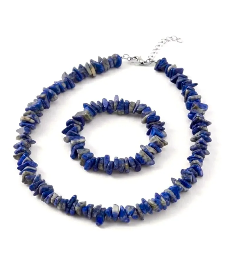 Alchimia Set Collana e Bracciale in Lapislazzulo Naturale - immagine 2