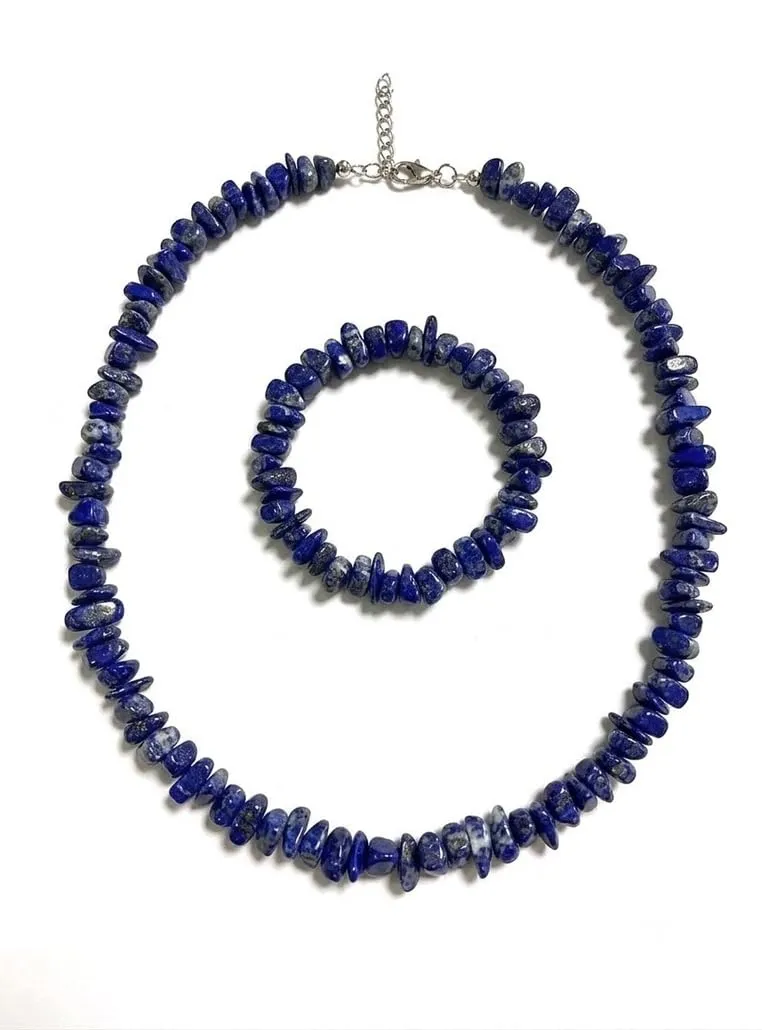 Alchimia Set Collana e Bracciale in Lapislazzulo Naturale - immagine 4
