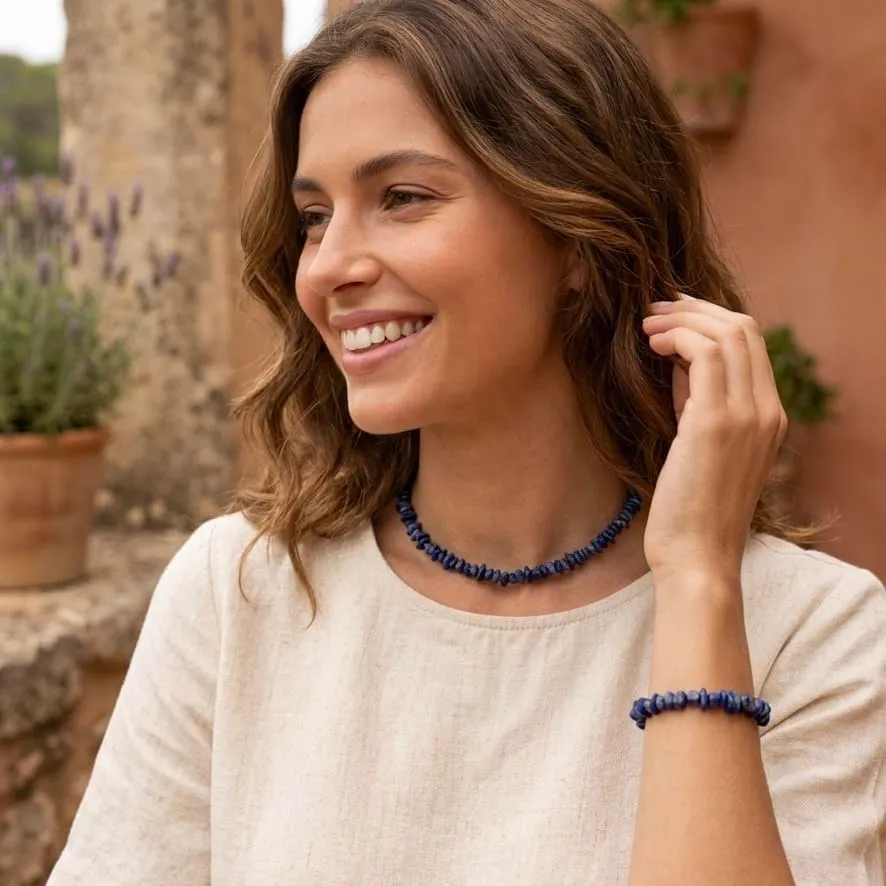 Alchimia Set Collana e Bracciale in Lapislazzulo Naturale - immagine 6