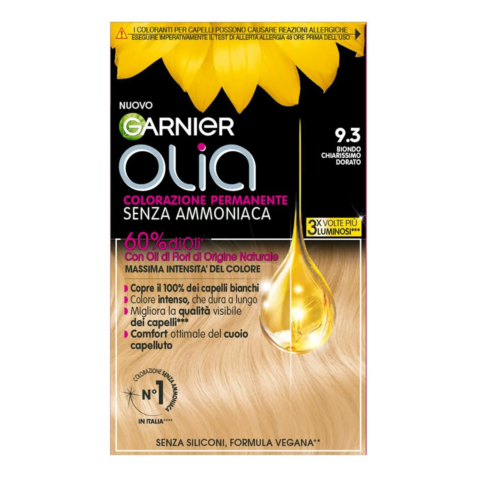 Garnier Olia Colorazione Permanente Senza Ammoniaca, Biondo Chiarissimo Dorato - immagine 1