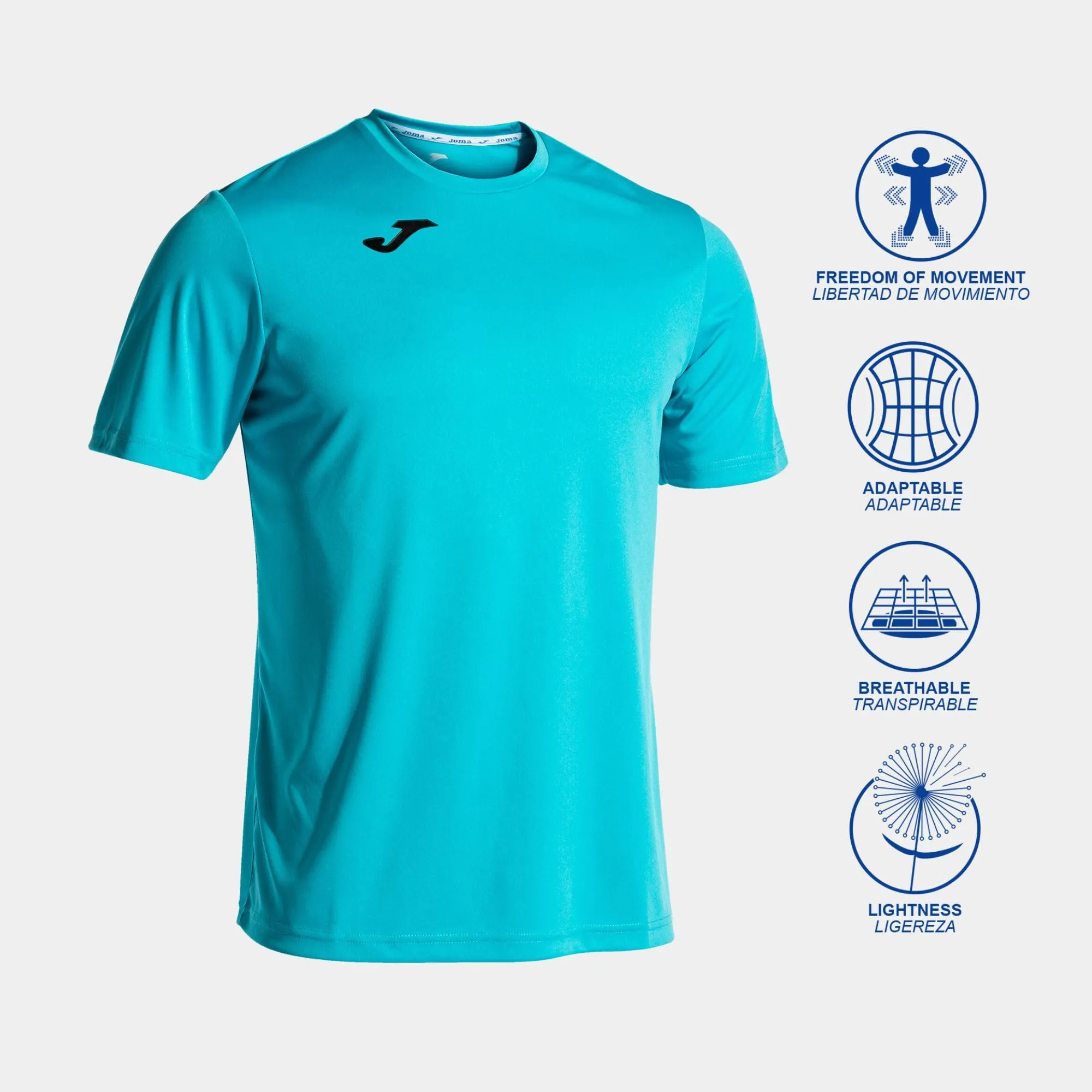 Joma T-Shirt Sportiva da Uomo Combi - Fluor Turchese - immagine 2