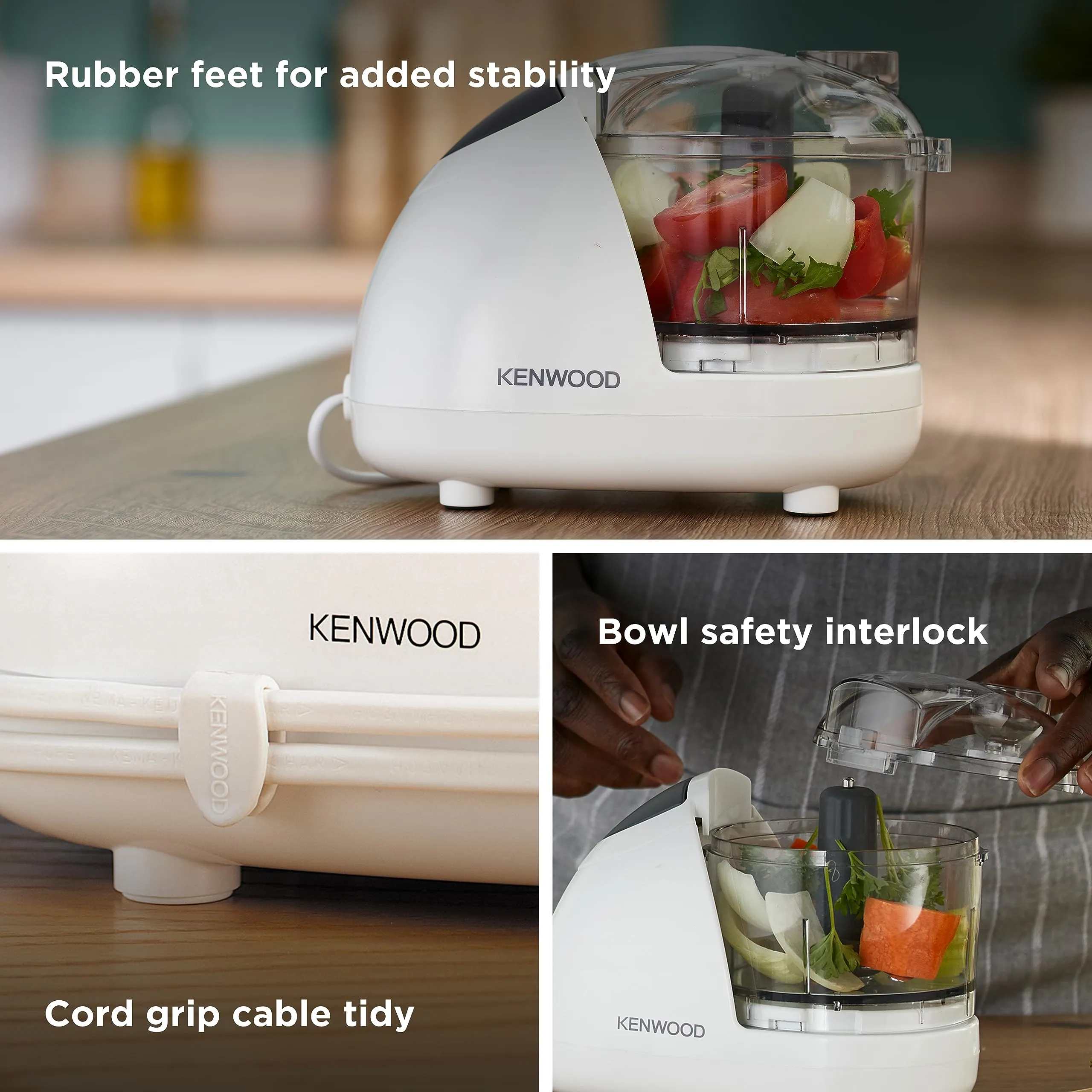 Kenwood CH180B Mini Tritatutto, 300W, 0.35L, Bianco - immagine 5