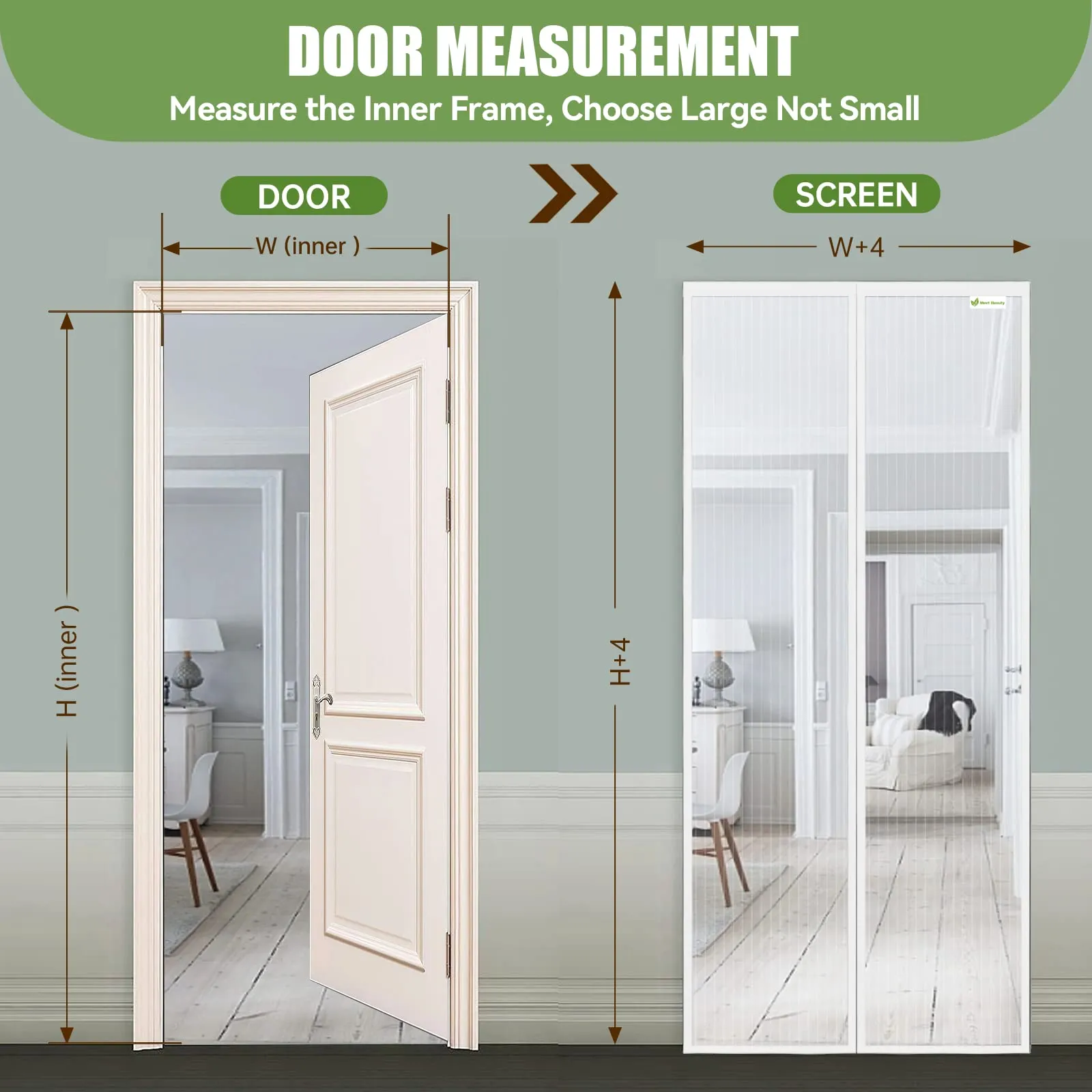 Meet Beauty Zanzariera Magnetica per Porte e Finestre, 140 x 165 cm, Bianco - immagine 4