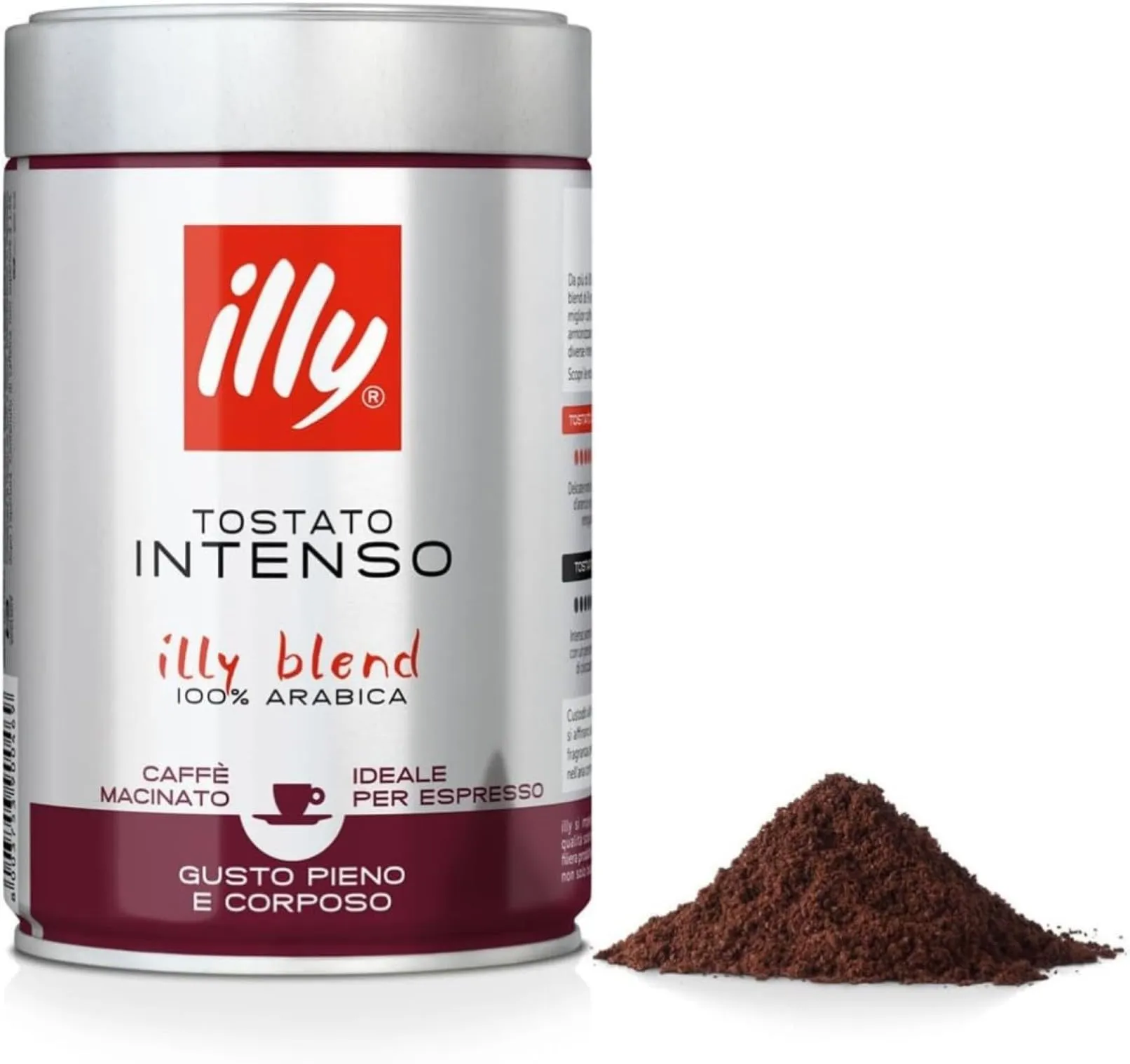 illy Caffè Macinato per Espresso Tostato Intenso, 250g - immagine 1