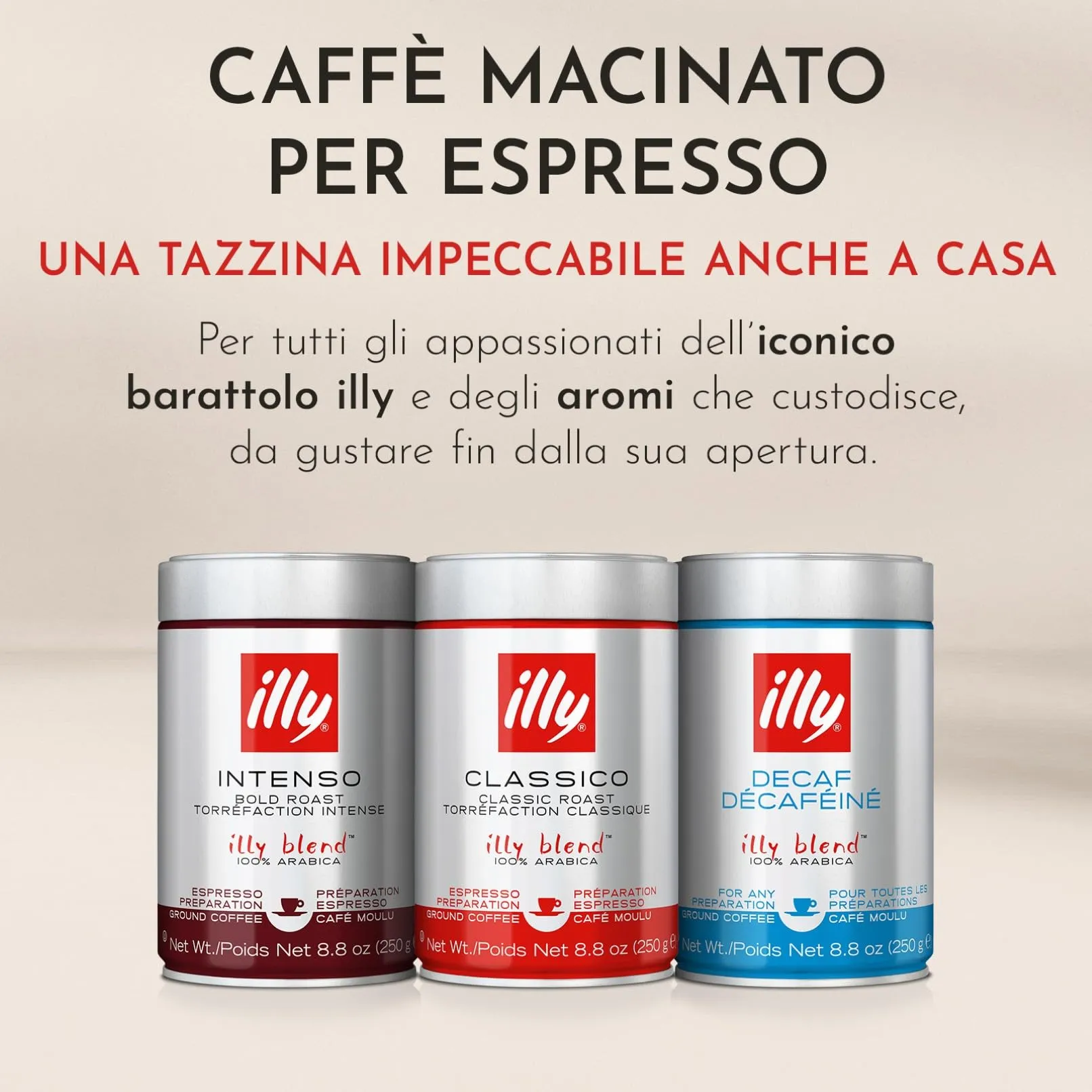 illy Caffè Macinato per Espresso Tostato Intenso, 250g - immagine 3
