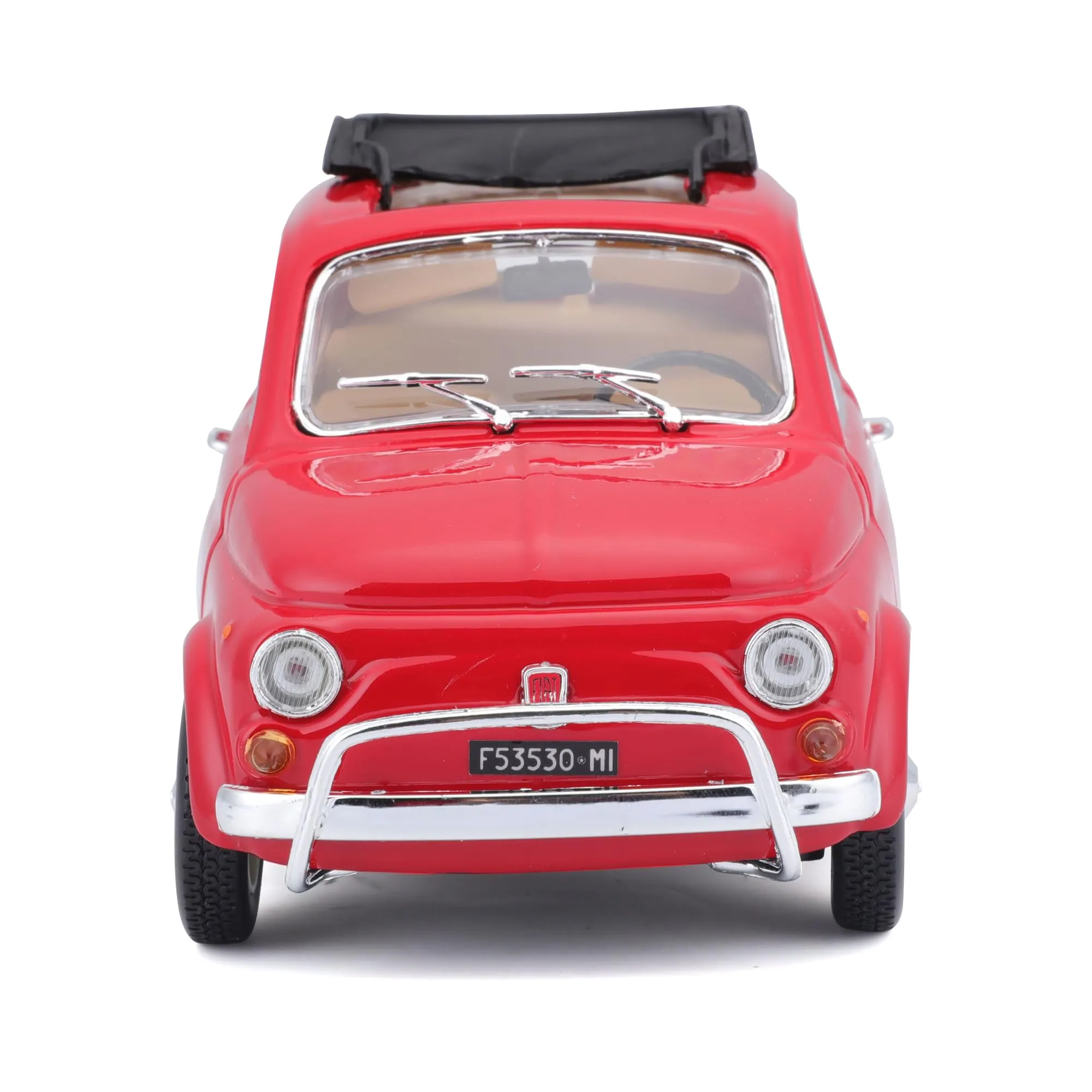 Bburago Fiat 500L (1968) Scale 1:21 Die-Cast Model Car - Light Blue - immagine 2